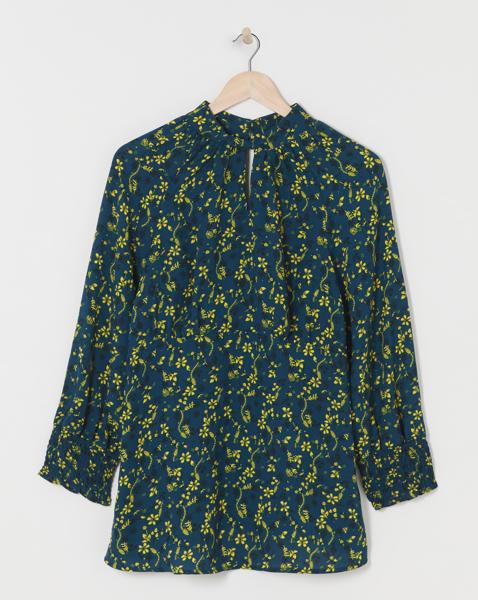 High Twist Neck Long Sleeve Top