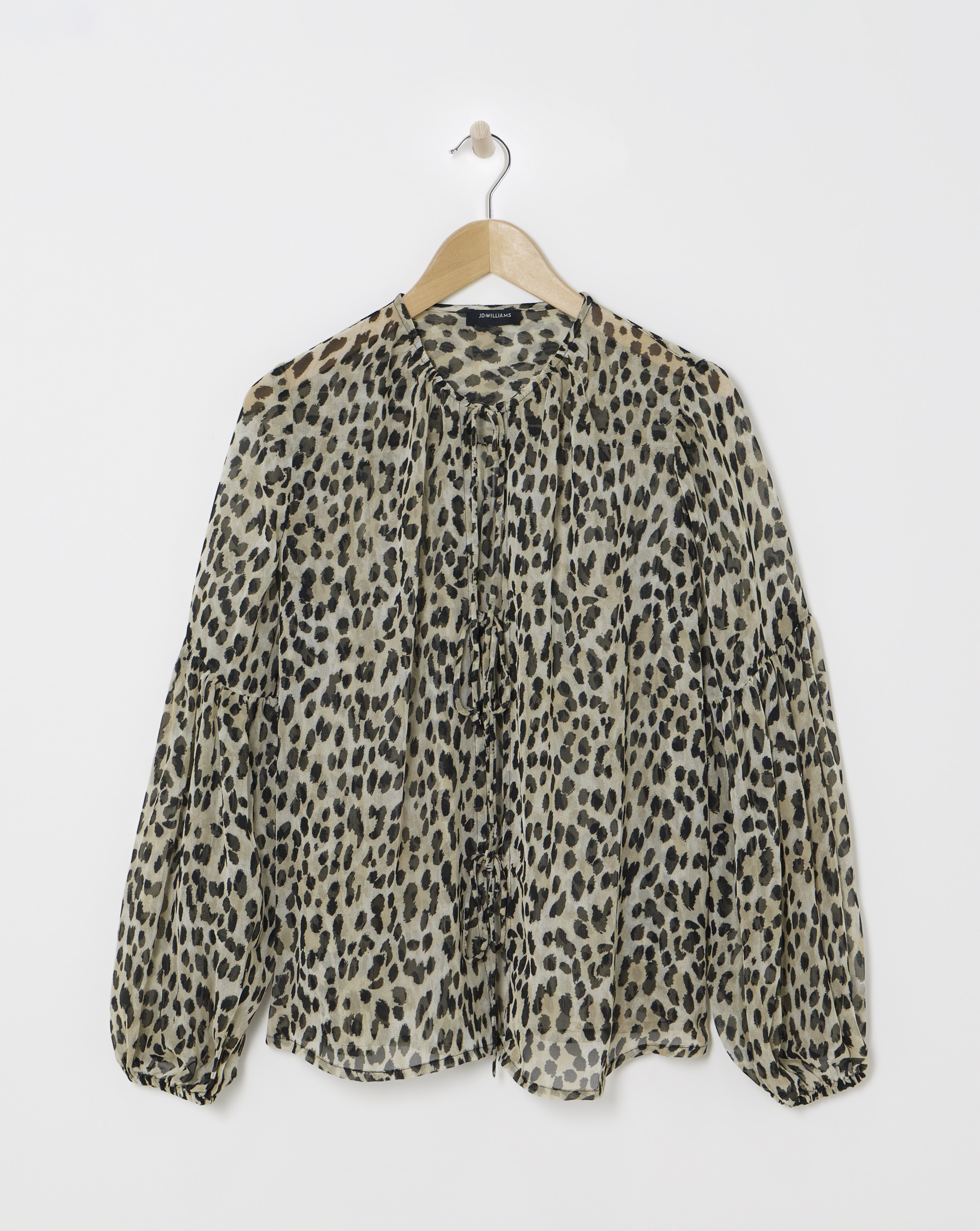 Blouson Sleeve Tie Detail Blouse