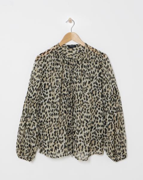 Blouson Sleeve Tie Detail Blouse