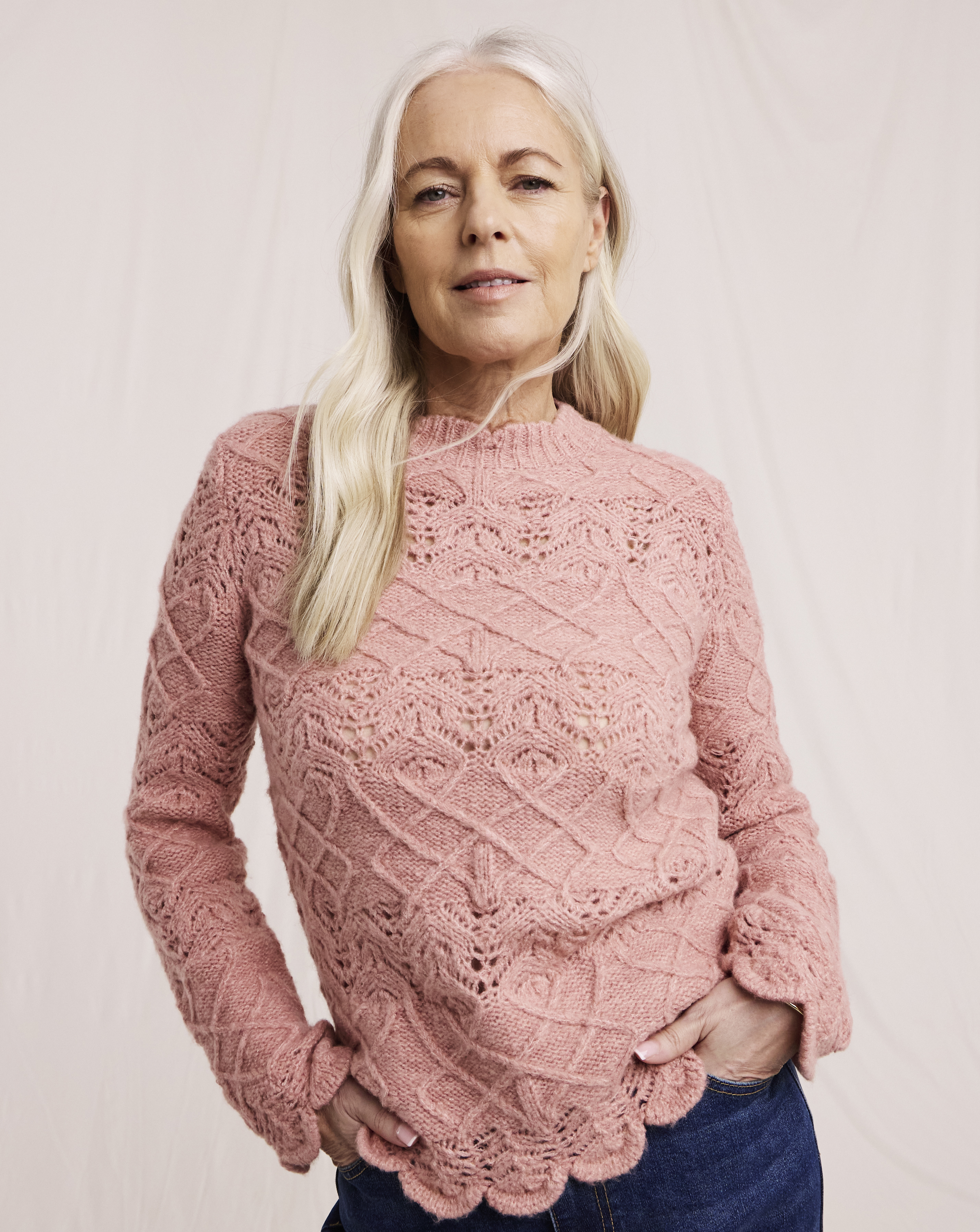 Julipa Pointelle Scallop Jumper