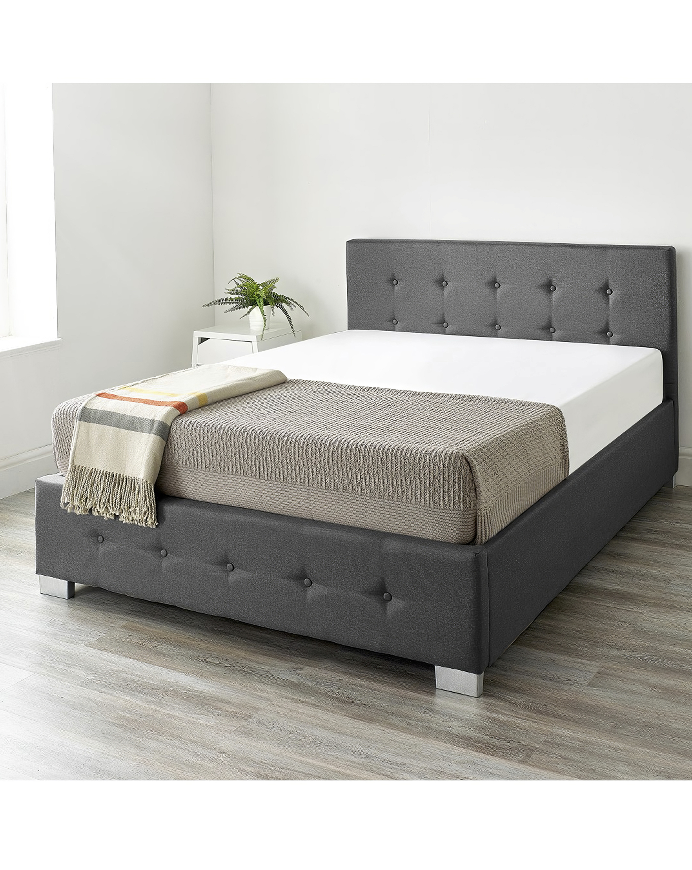 Aspire Black End Lift Ottoman Bed Kingsize