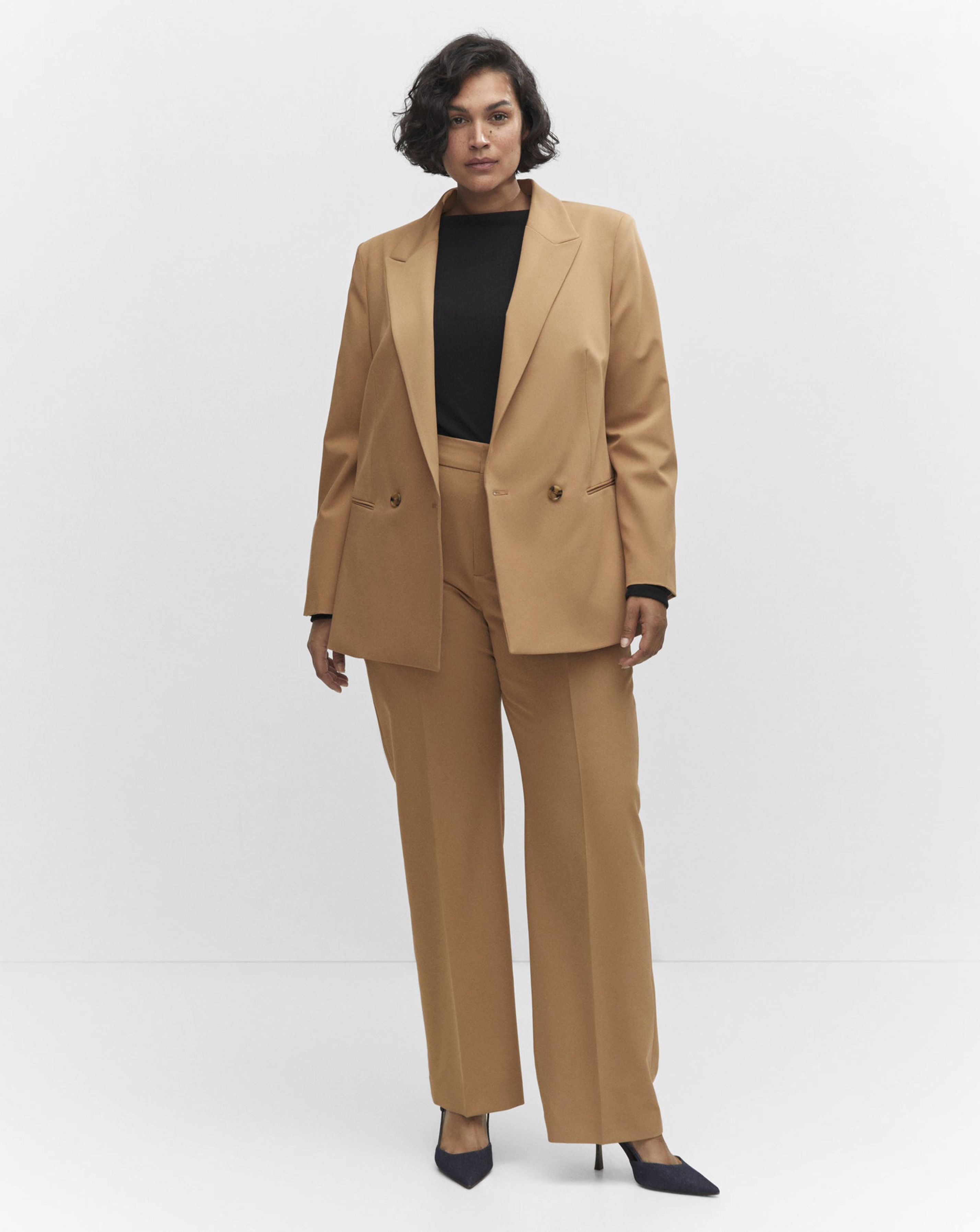 Mango Greta Tan Blazer