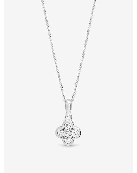Sterling Silver 925 CZ Clover Pendant