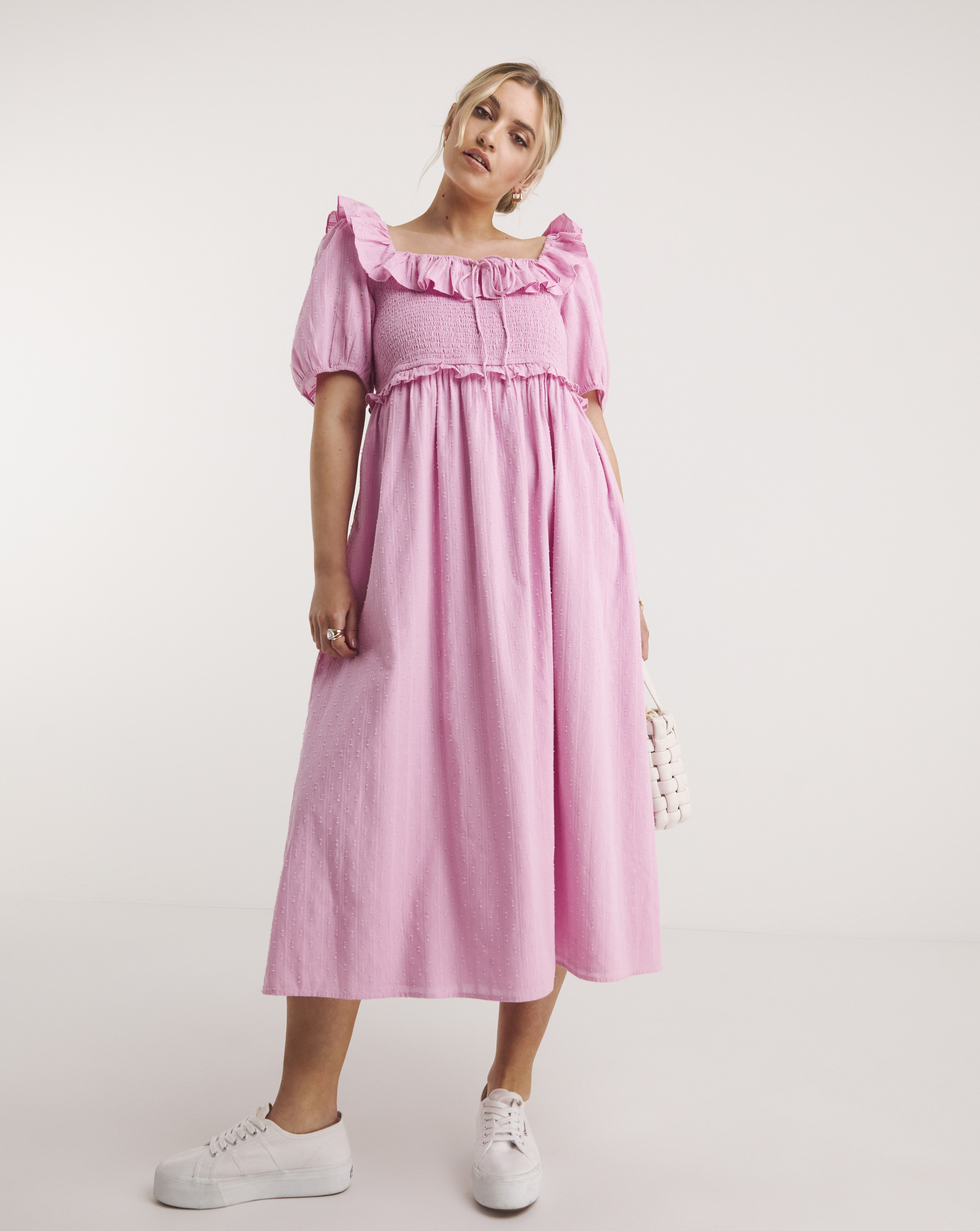 Pink - Women's - Nobody's Child Aria Midi Dress - Size 10