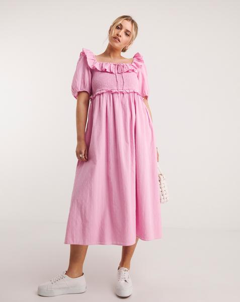 Pink - Women's - Nobody's Child Aria Midi Dress - Size 10