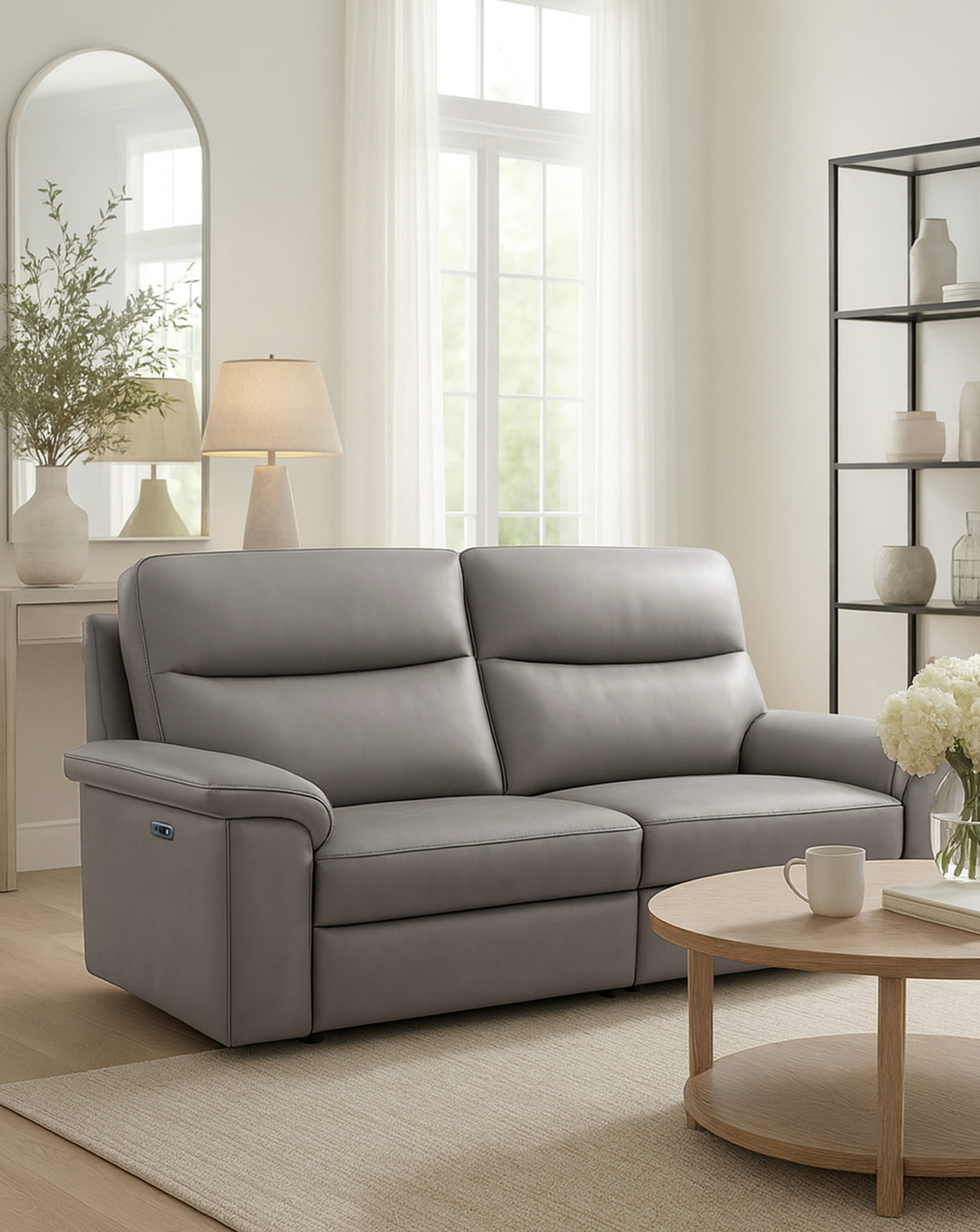 Aspire Corvan Leather Recliner 3 Seater