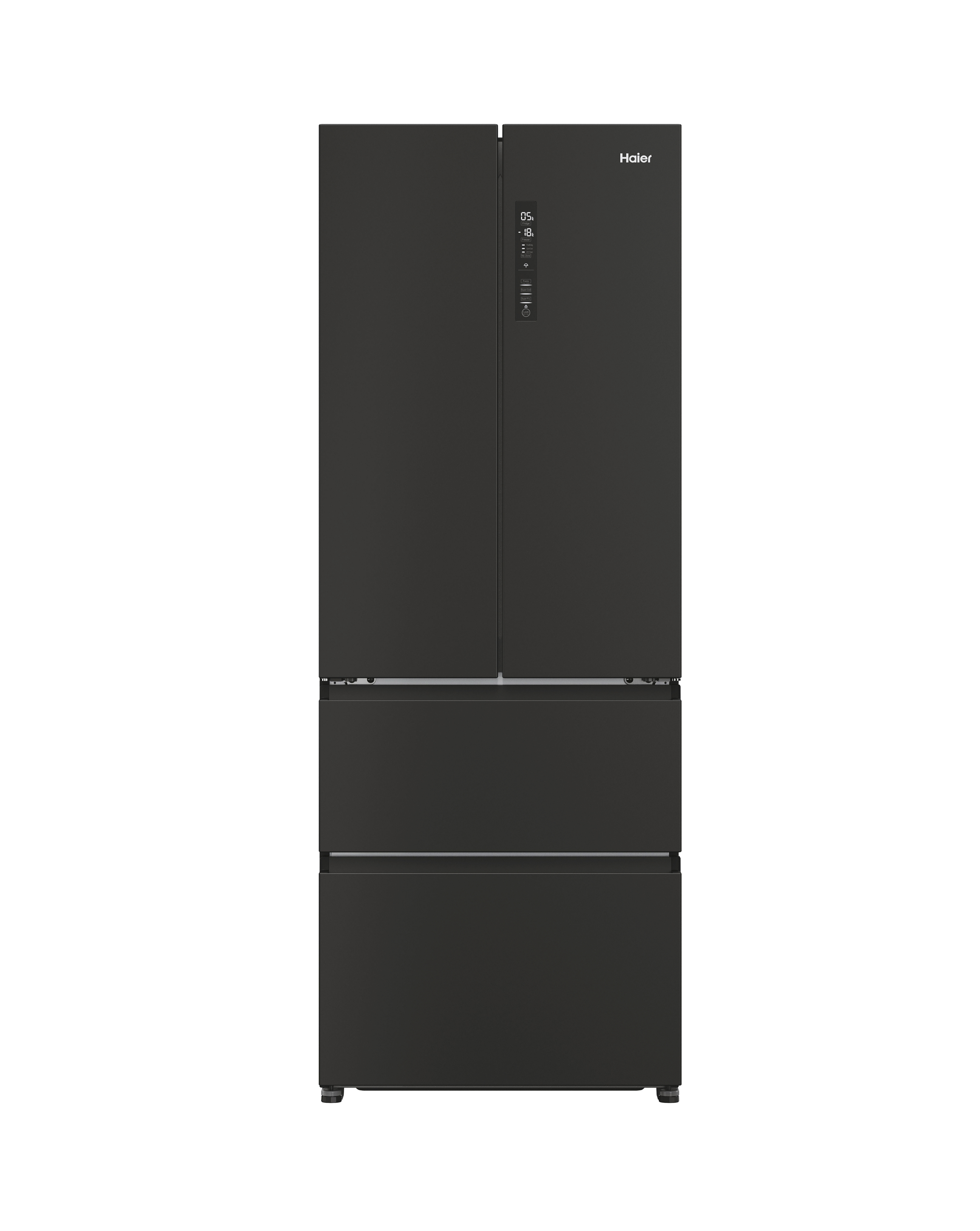 Haier French Door Fridge Freezer - Slate Black - 70cm Width - 446L