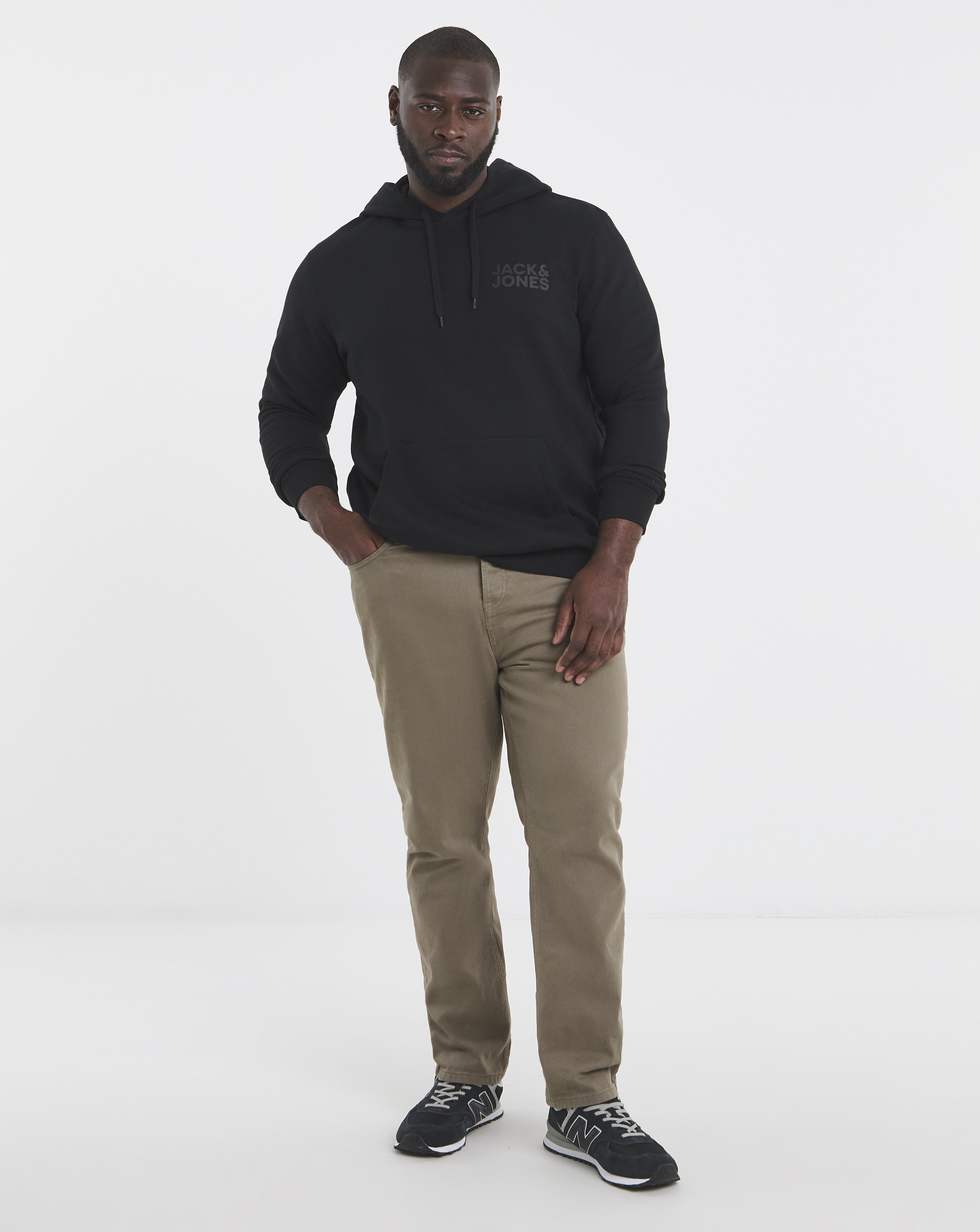 Jack & Jones Black Corp Logo Hoodie - 2XL(53)