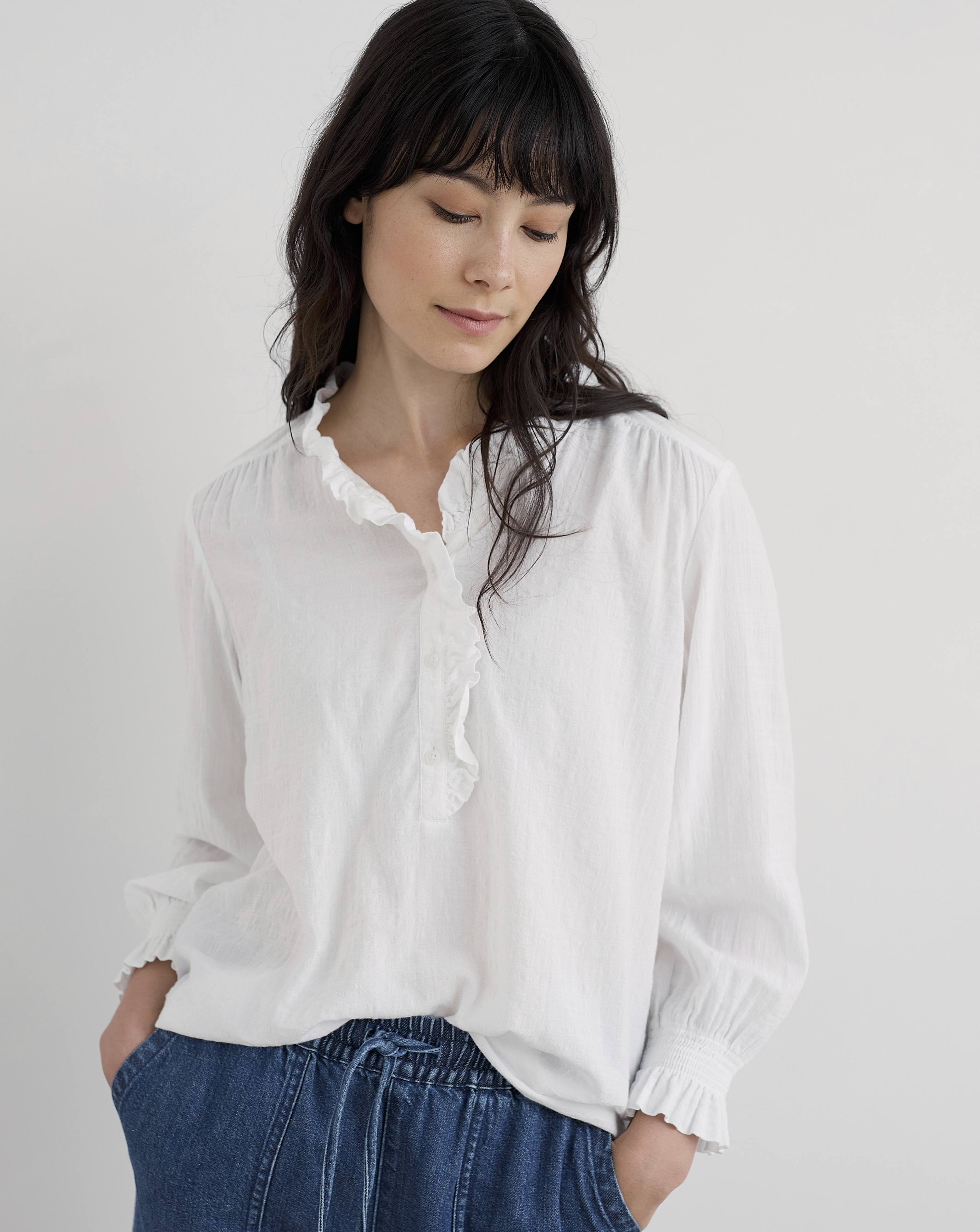 Seasalt White Cornwall Feather Star Top - Size 10