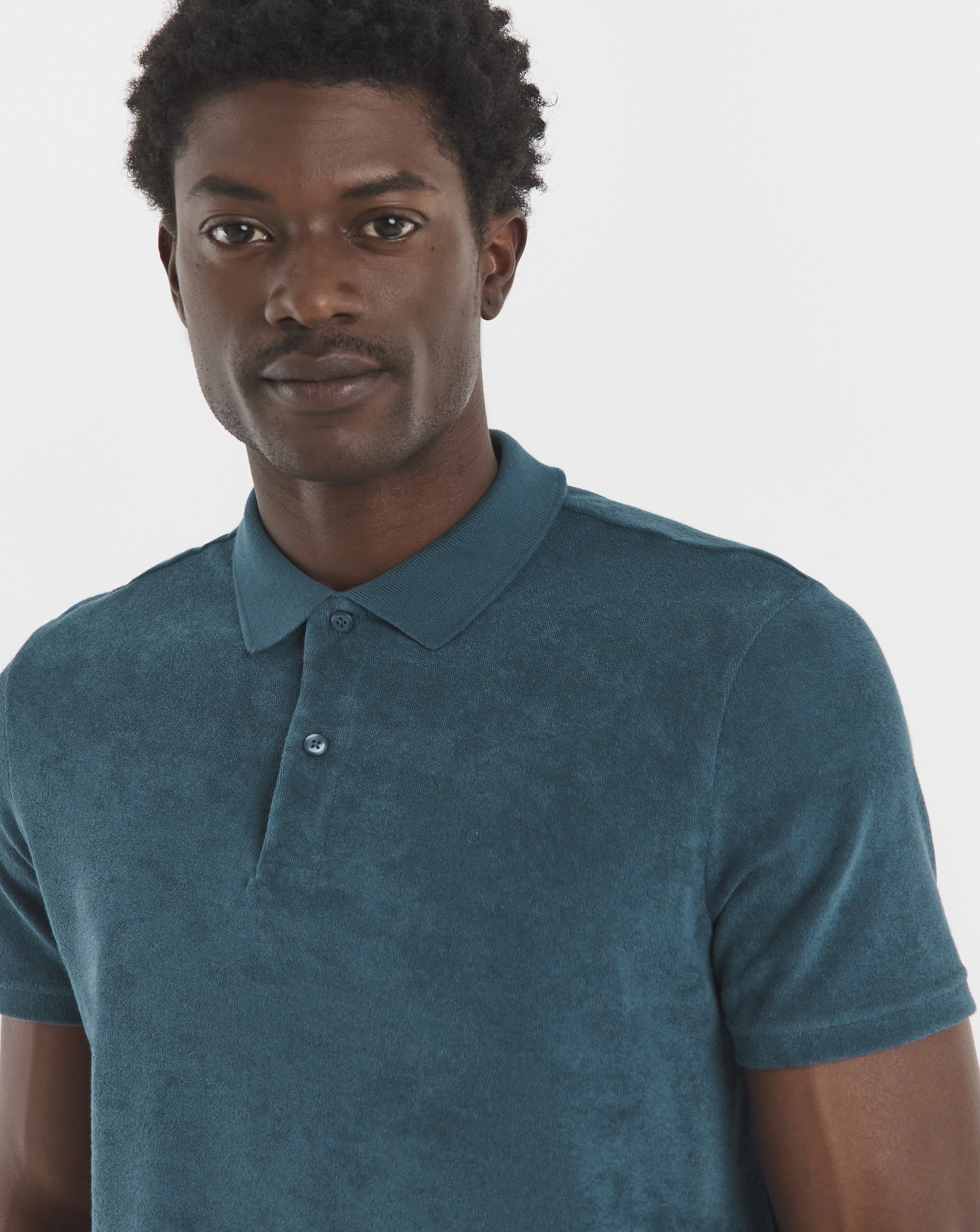 Calvin Klein Towelling Polo Blue