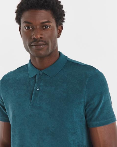 Calvin Klein Towelling Polo Blue