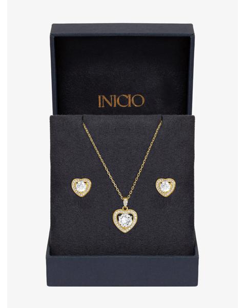 14Ct Gold Plated Heart Set - Gift Box