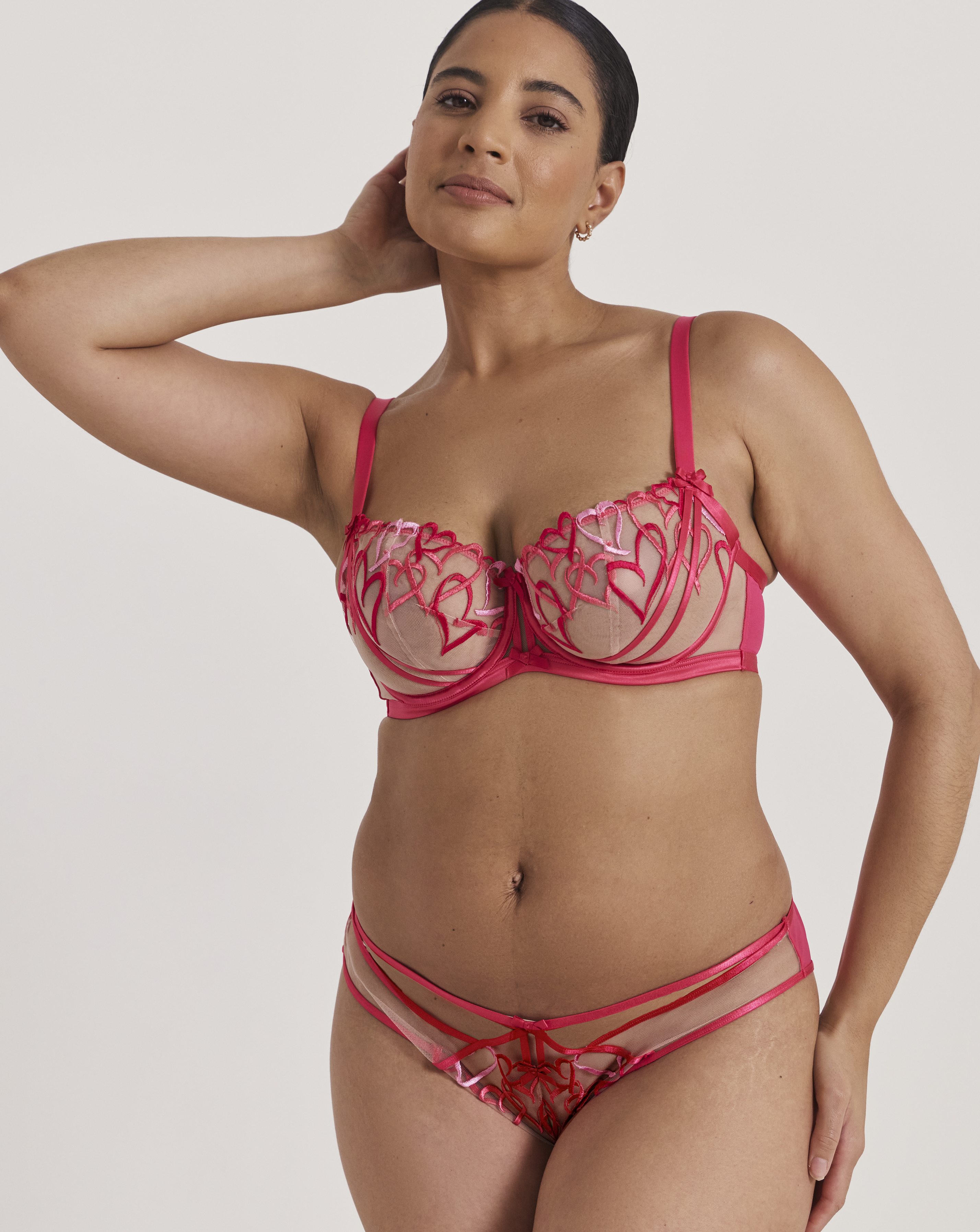 Ann Summers Love Struck Braz MidPink