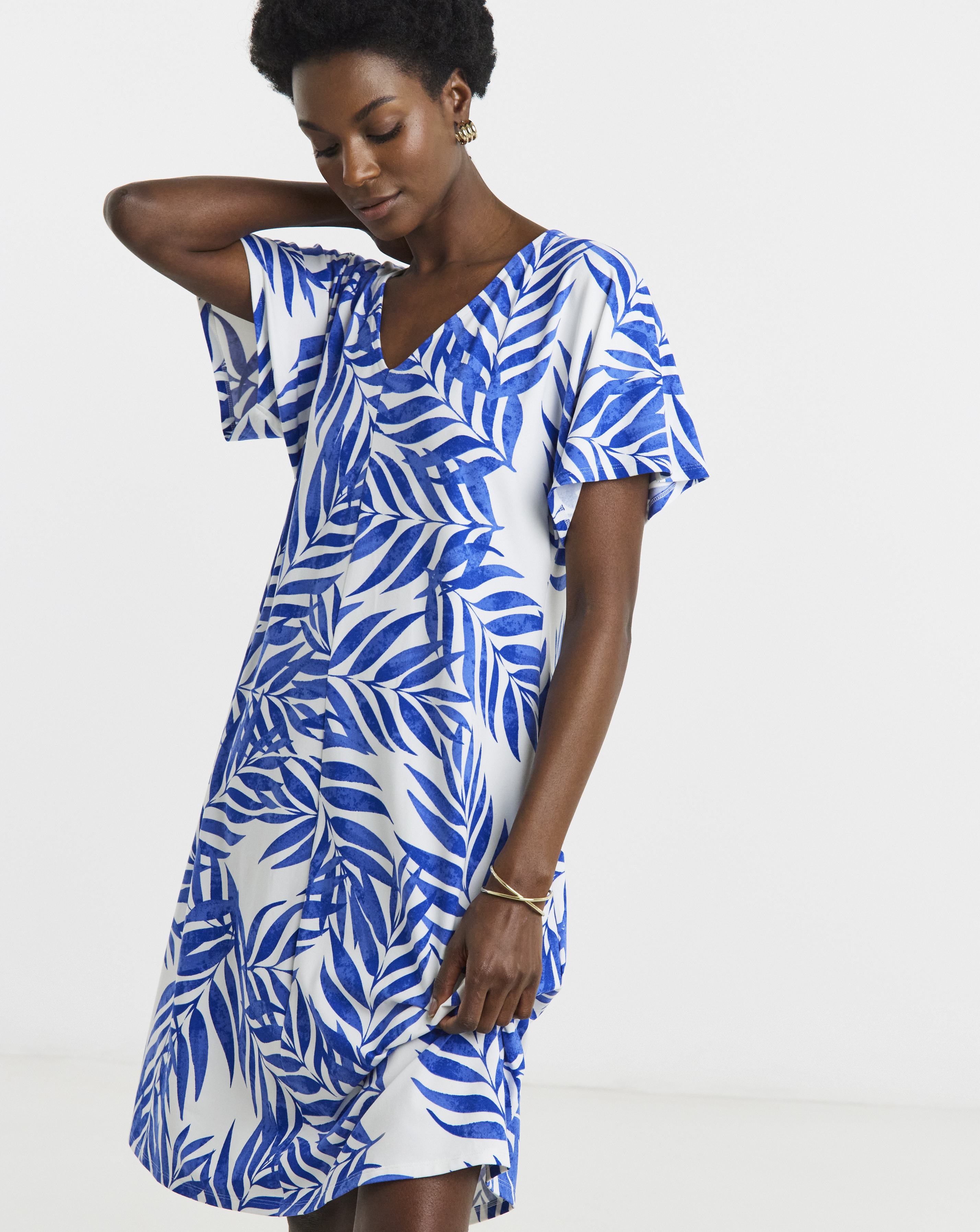 Great Value V Neck T-Shirt Dress