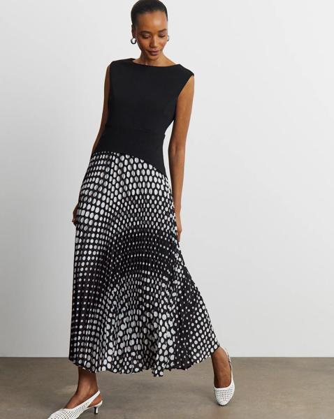New In - Joanna Hope Chiffon Skirt Jersey Dress