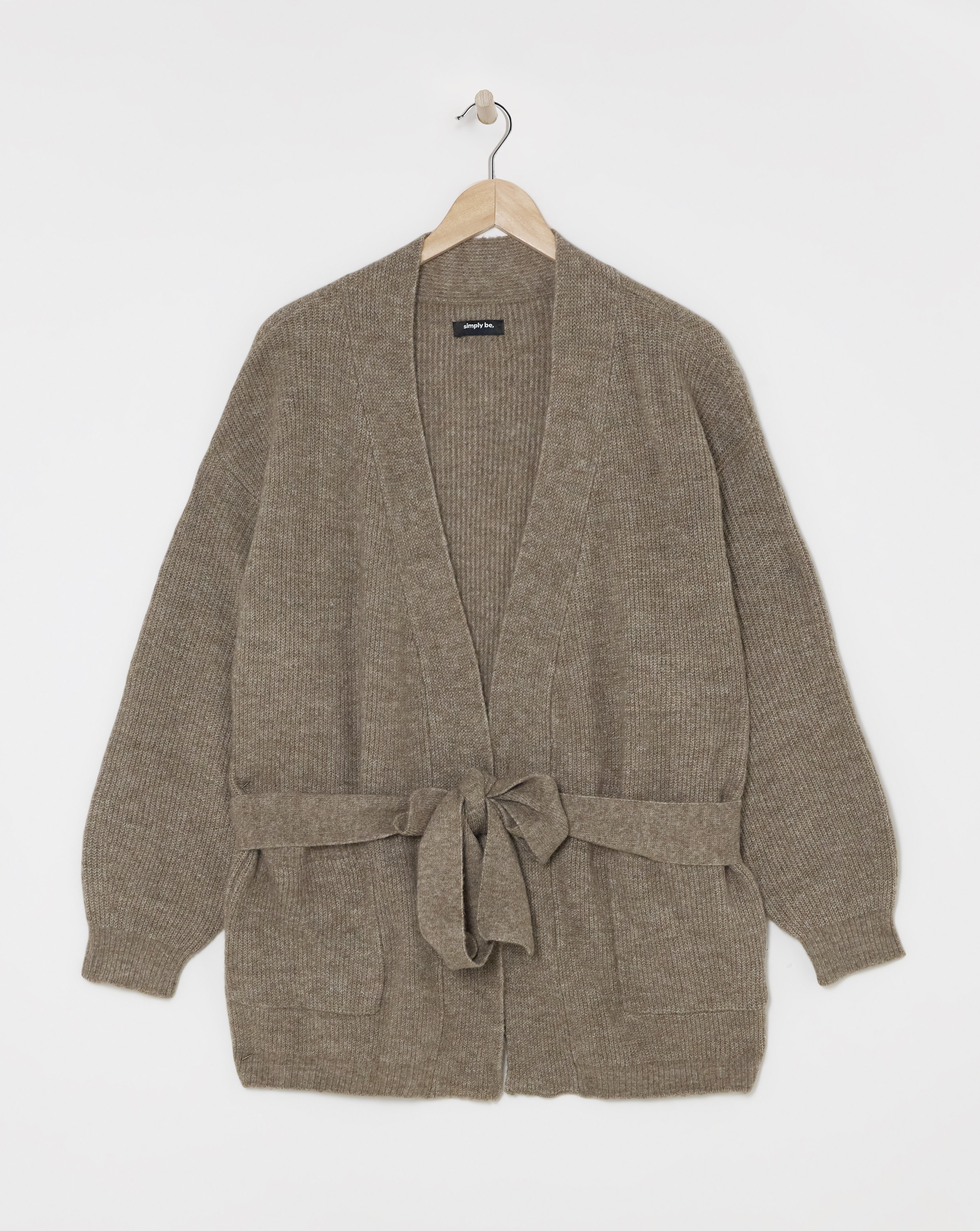 Belted Volume Sleeve Cardigan