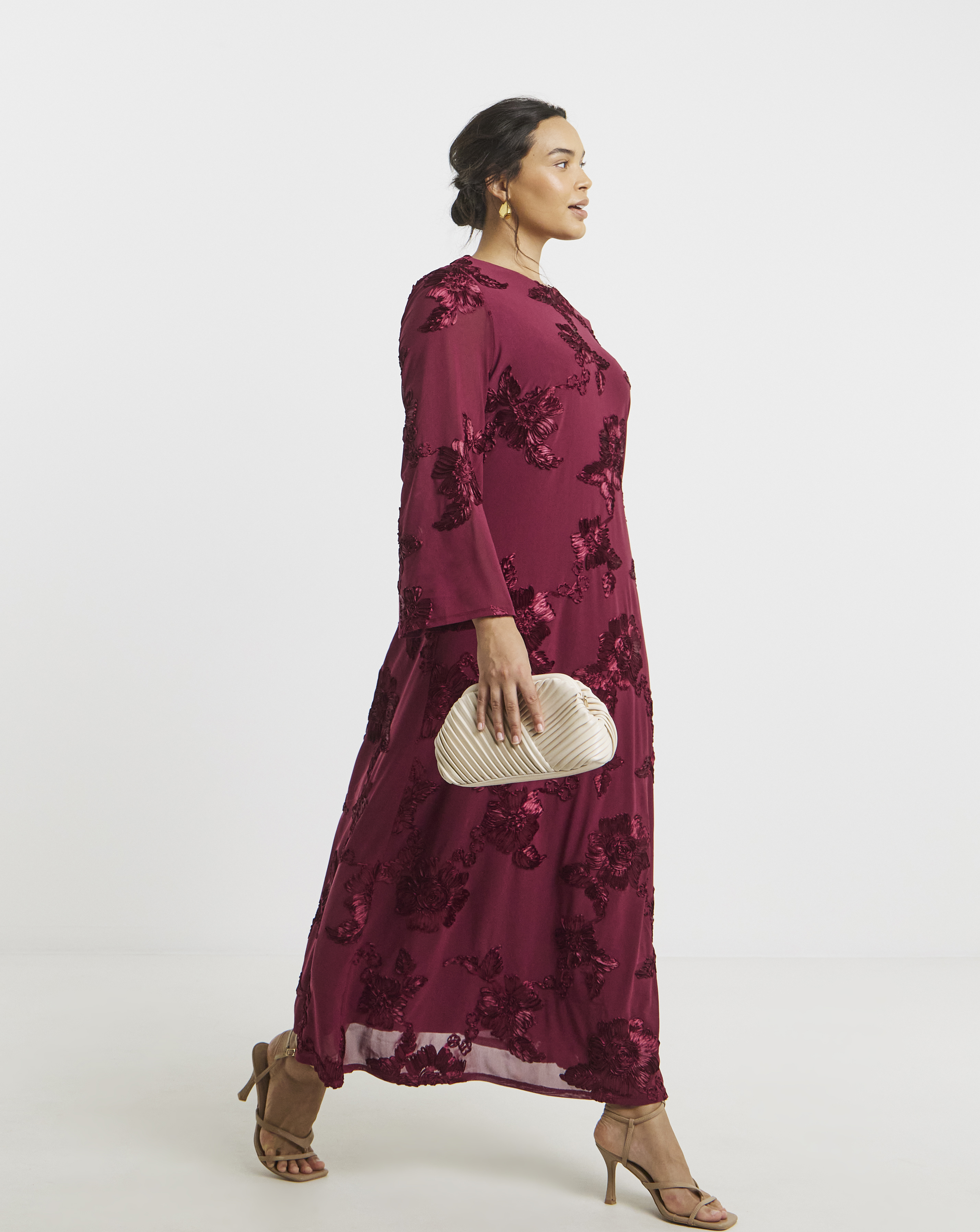 Joanna Hope Textured Floral Dress