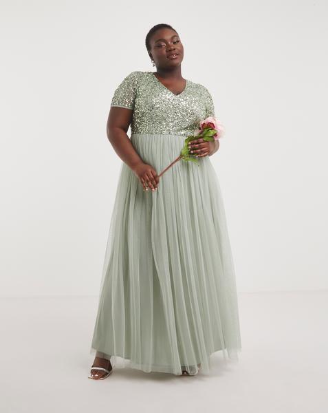 Maya V-Neck Sequin Dress