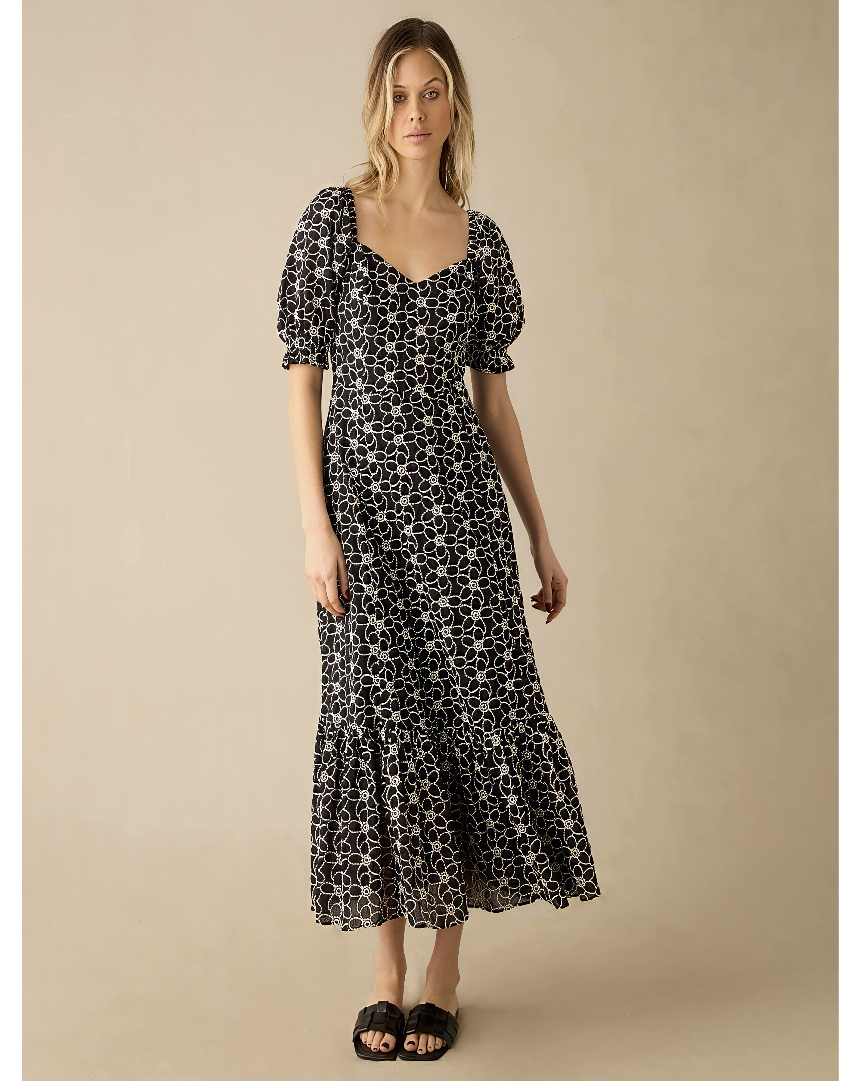 Ro&Zo Mono Broderie Dress
