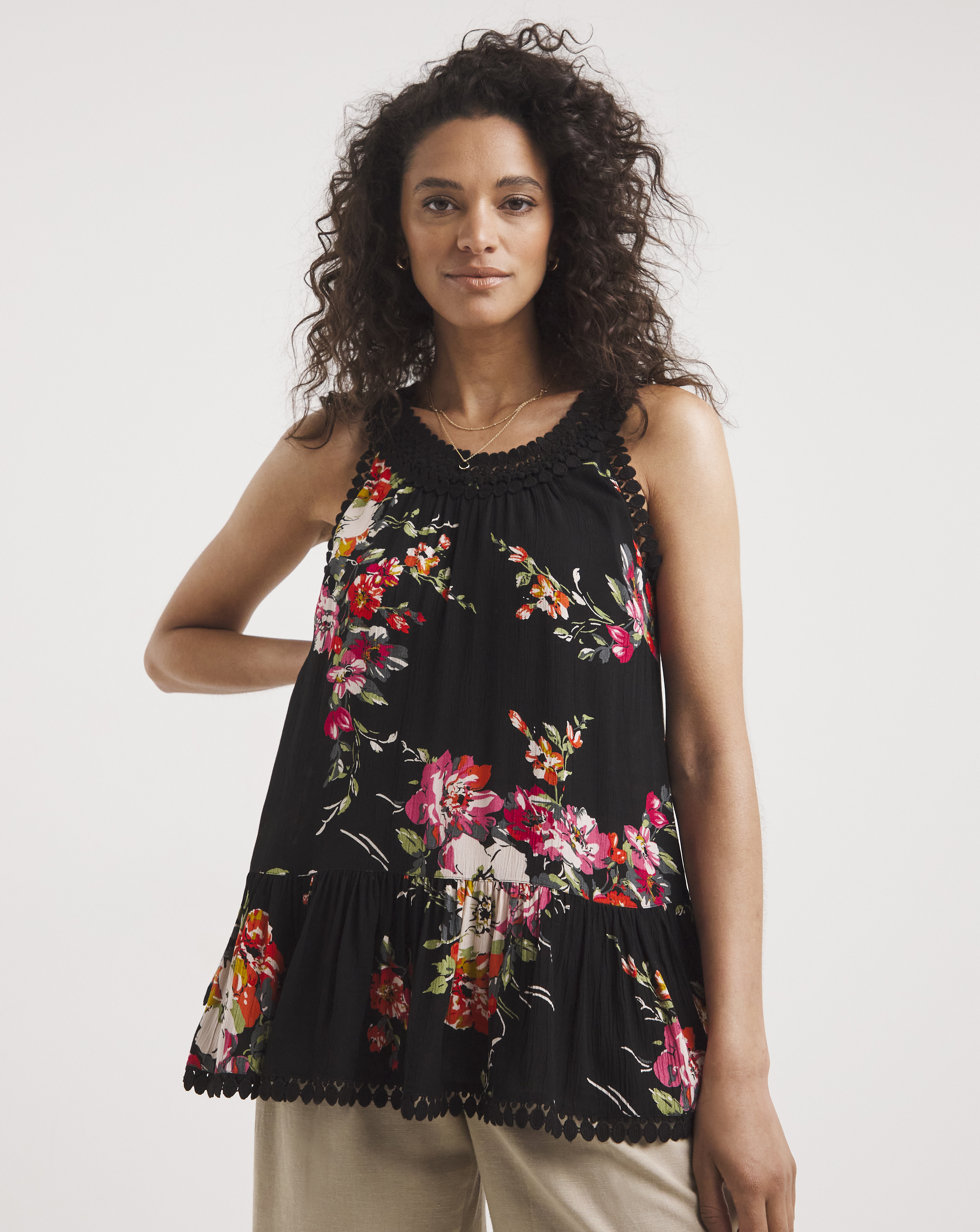 Joe Browns Contrast Crochet Top