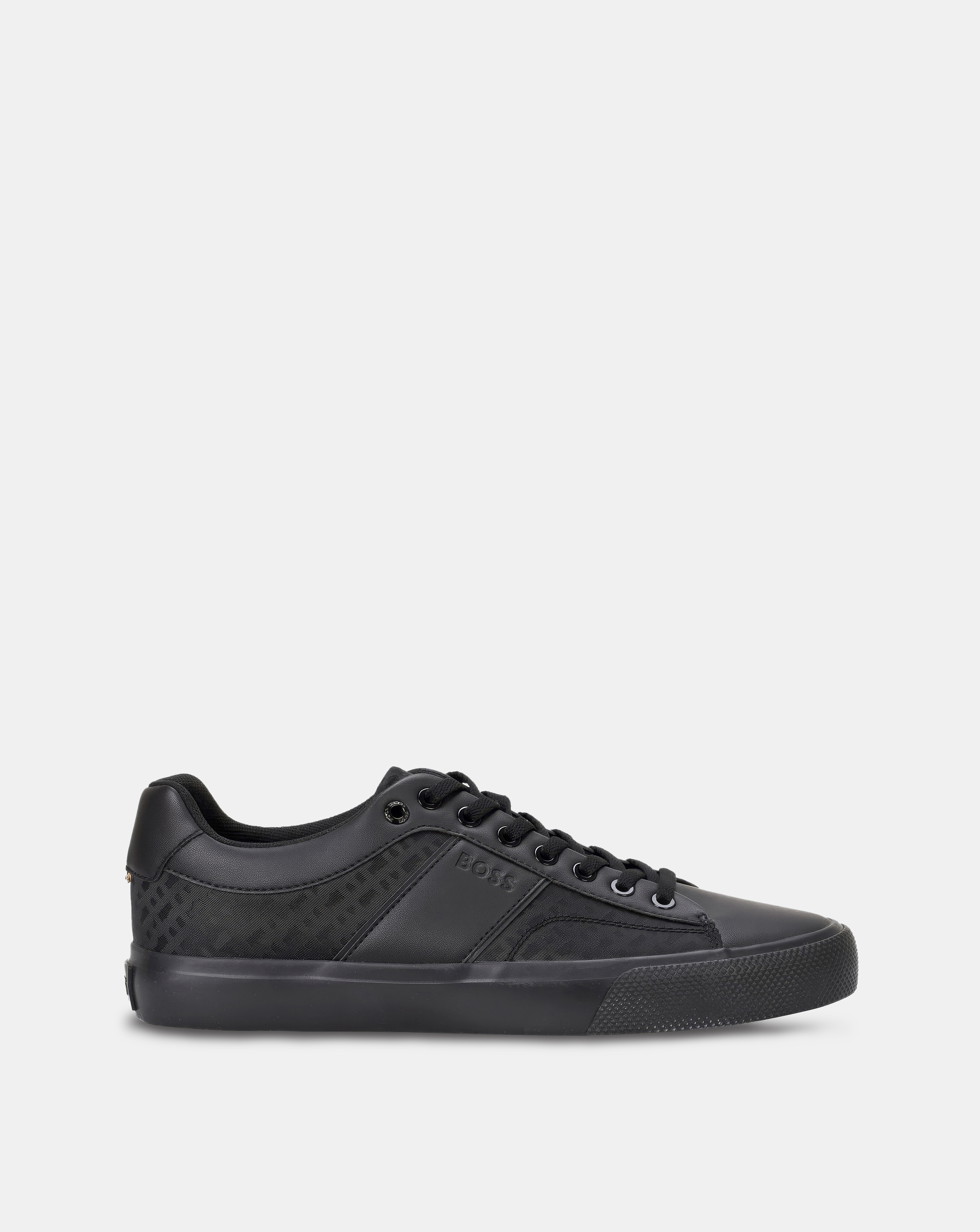 BOSS Embossed Aiden Black Trainer