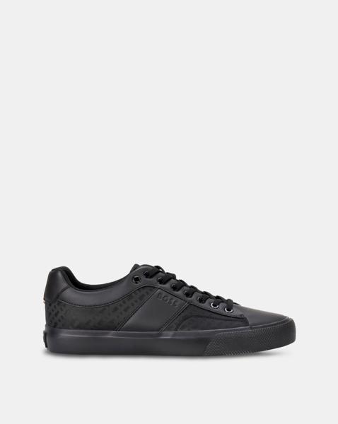BOSS Embossed Aiden Black Trainer