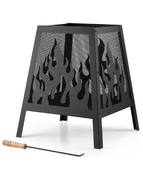 VonHaus Flame Design Square Fire Pit
