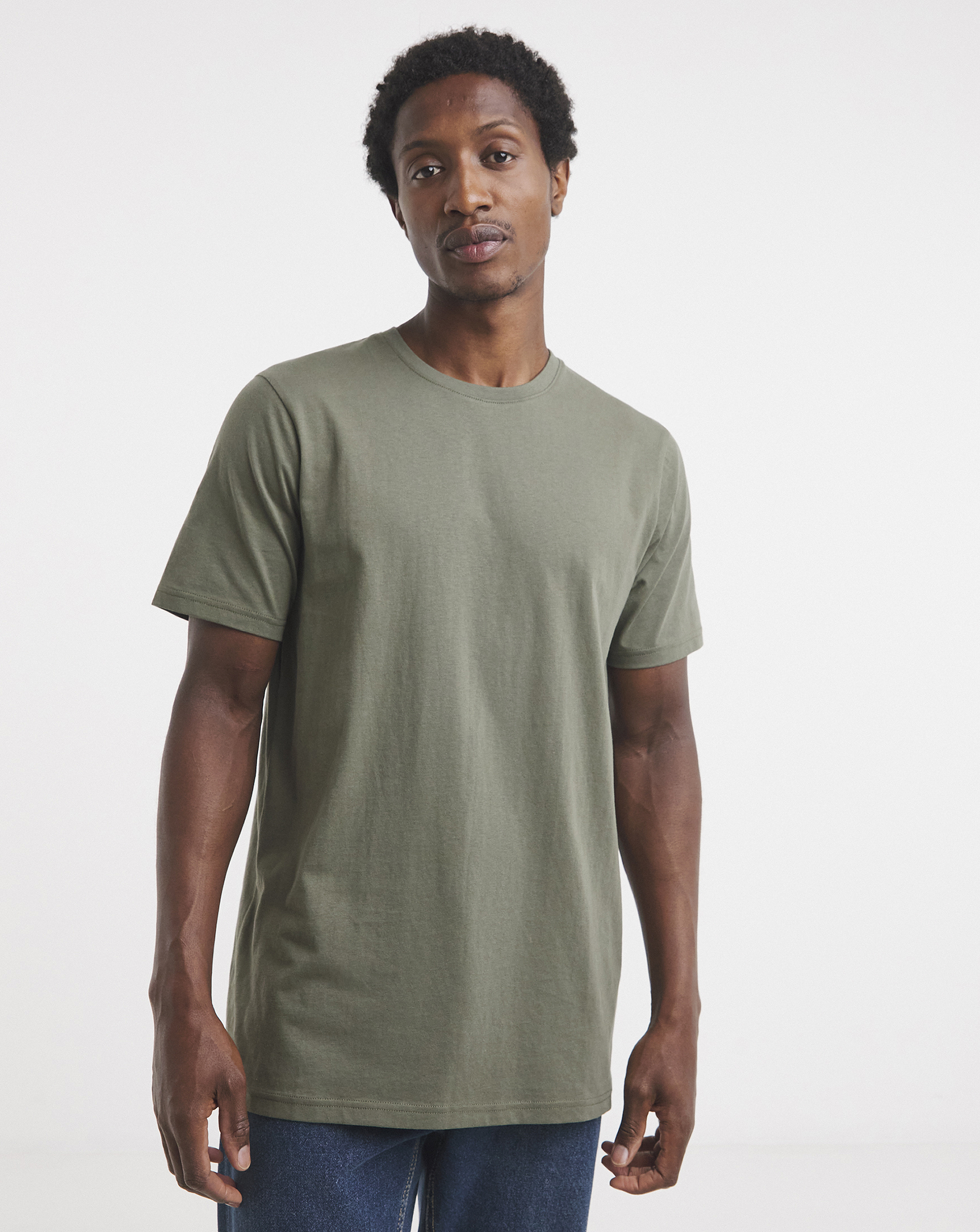 Pure Cotton Crew Neck T-Shirt Long