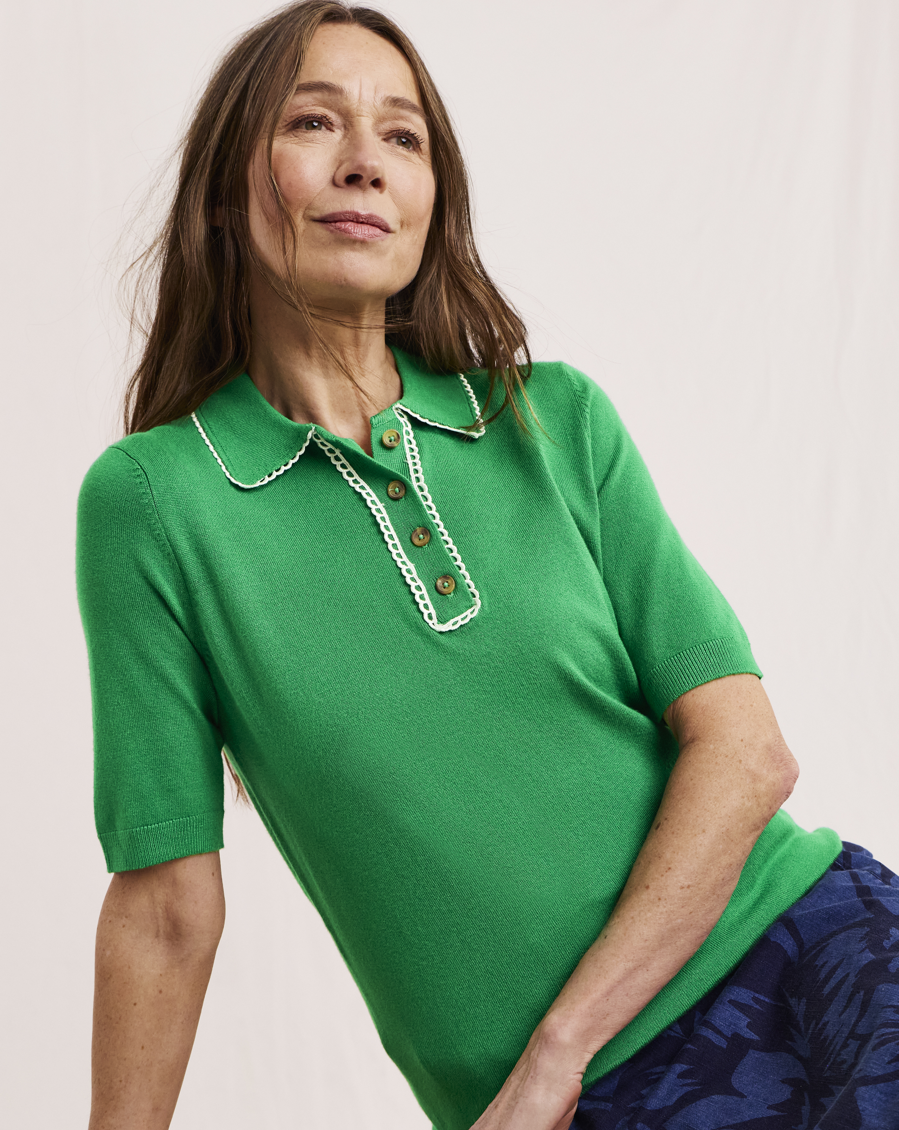 Julipa Scallop Trim Henley