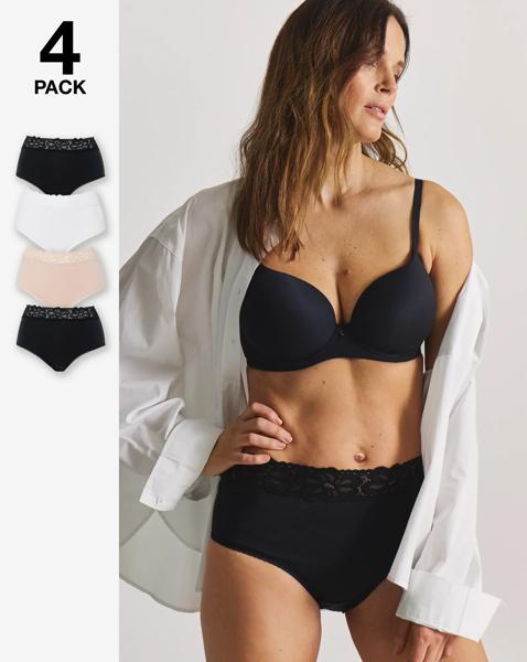 4 Pack Lace Top Full Knickers