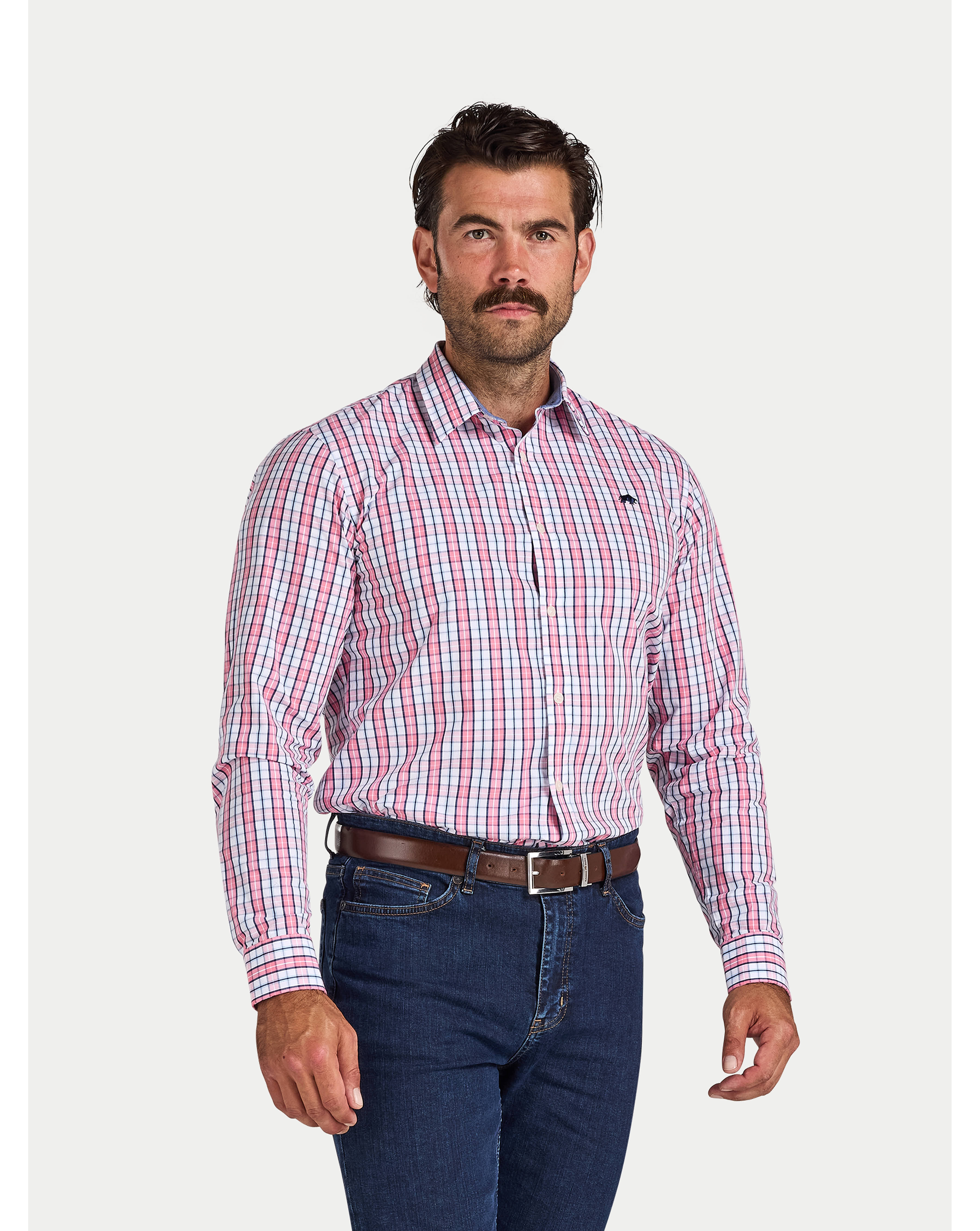 Raging Bull LS Large Check Cotton Shirt