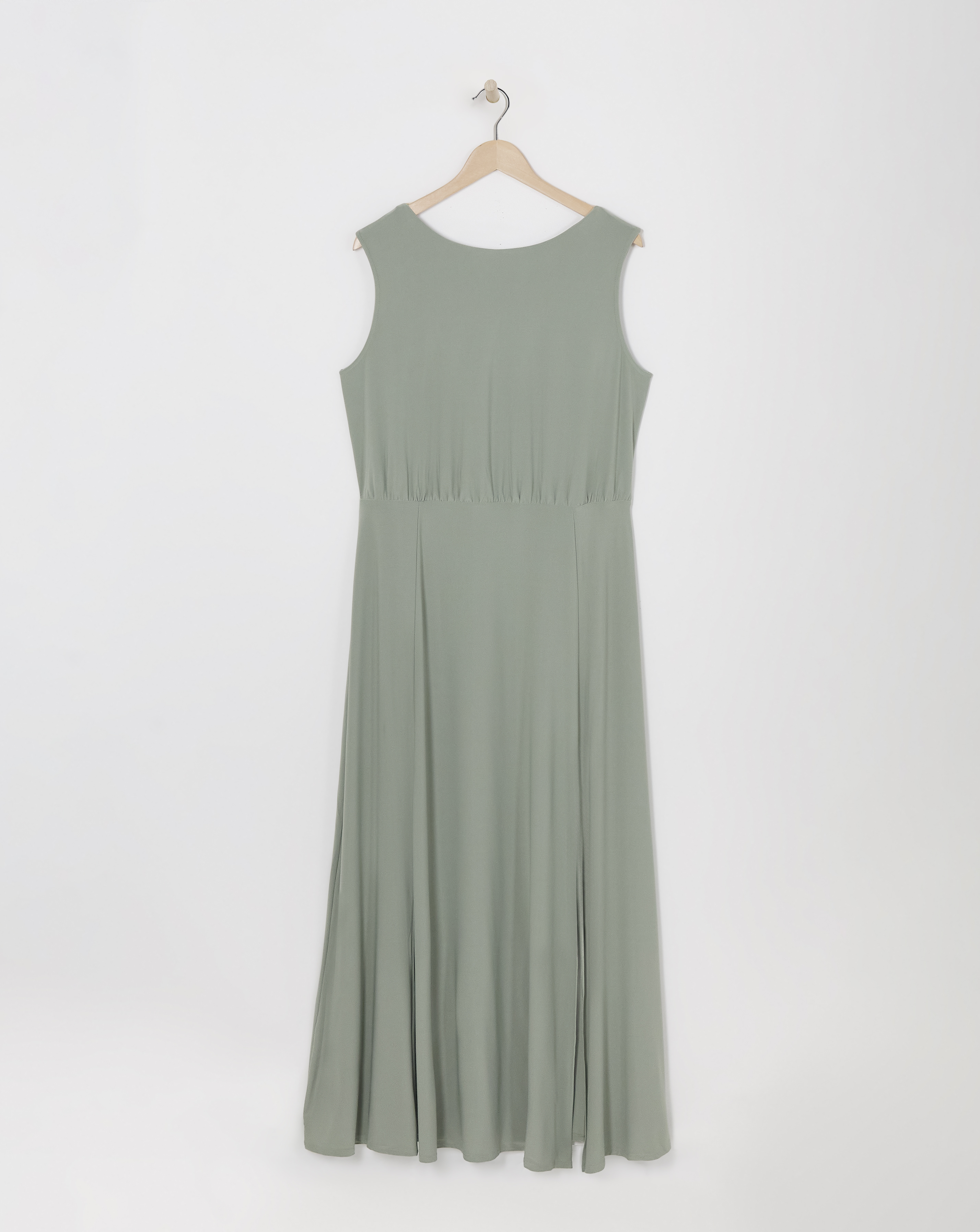 Simply Be - Women's Sage Cowl Back Maxi Dress - Size 24 - Sage - 95% Polyester 5% Elastane