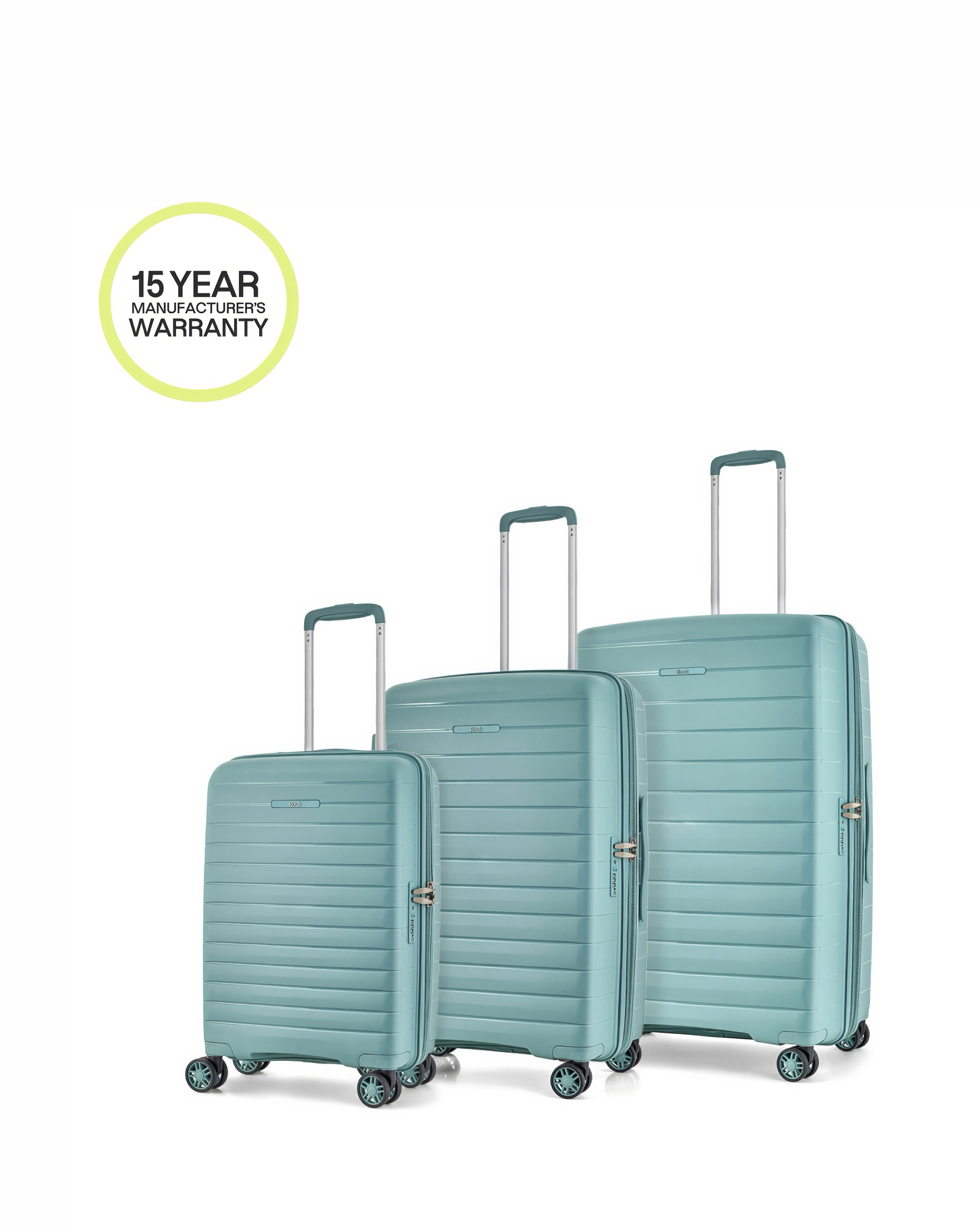 Rock Palma 3pc Suitcase Set SEA Foam - Rock - Size3-Piece Set
