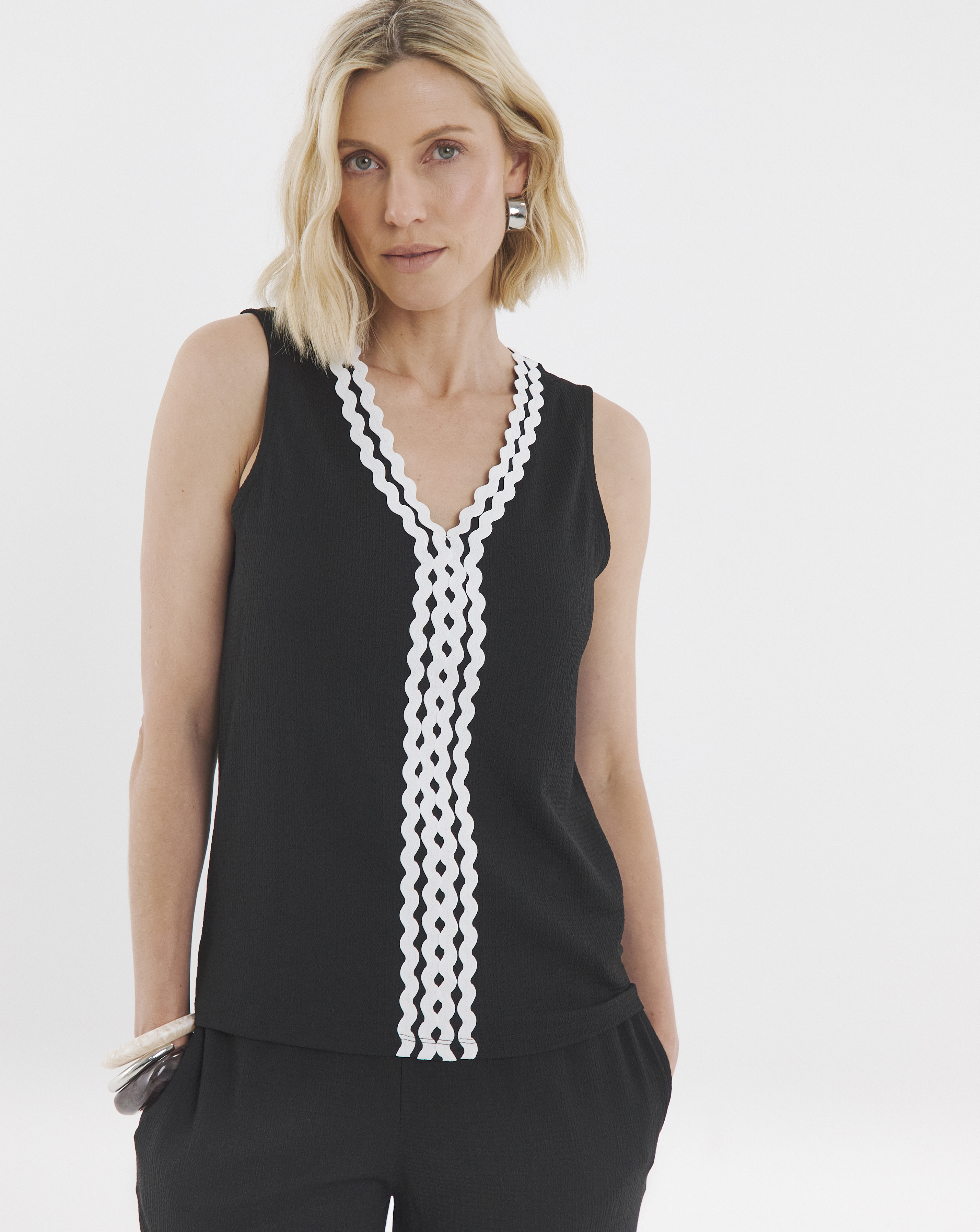 Rick Rack Trim Vest