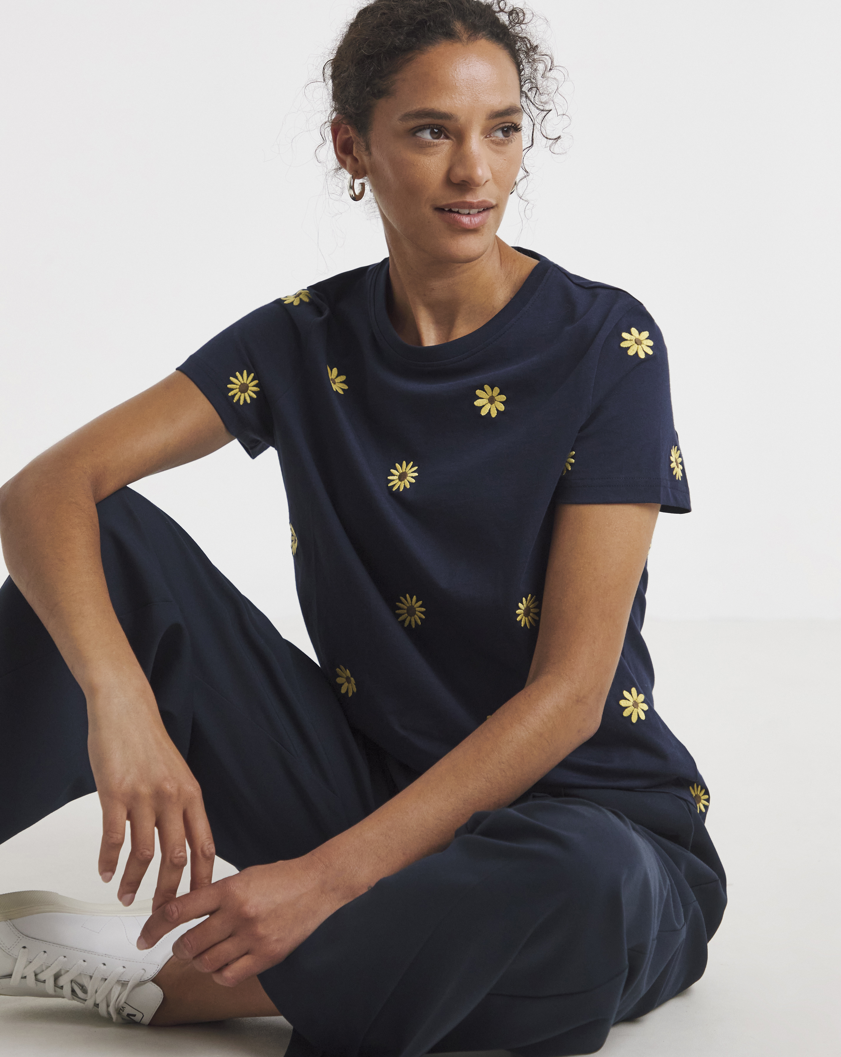 Floral Embroidered T-Shirt