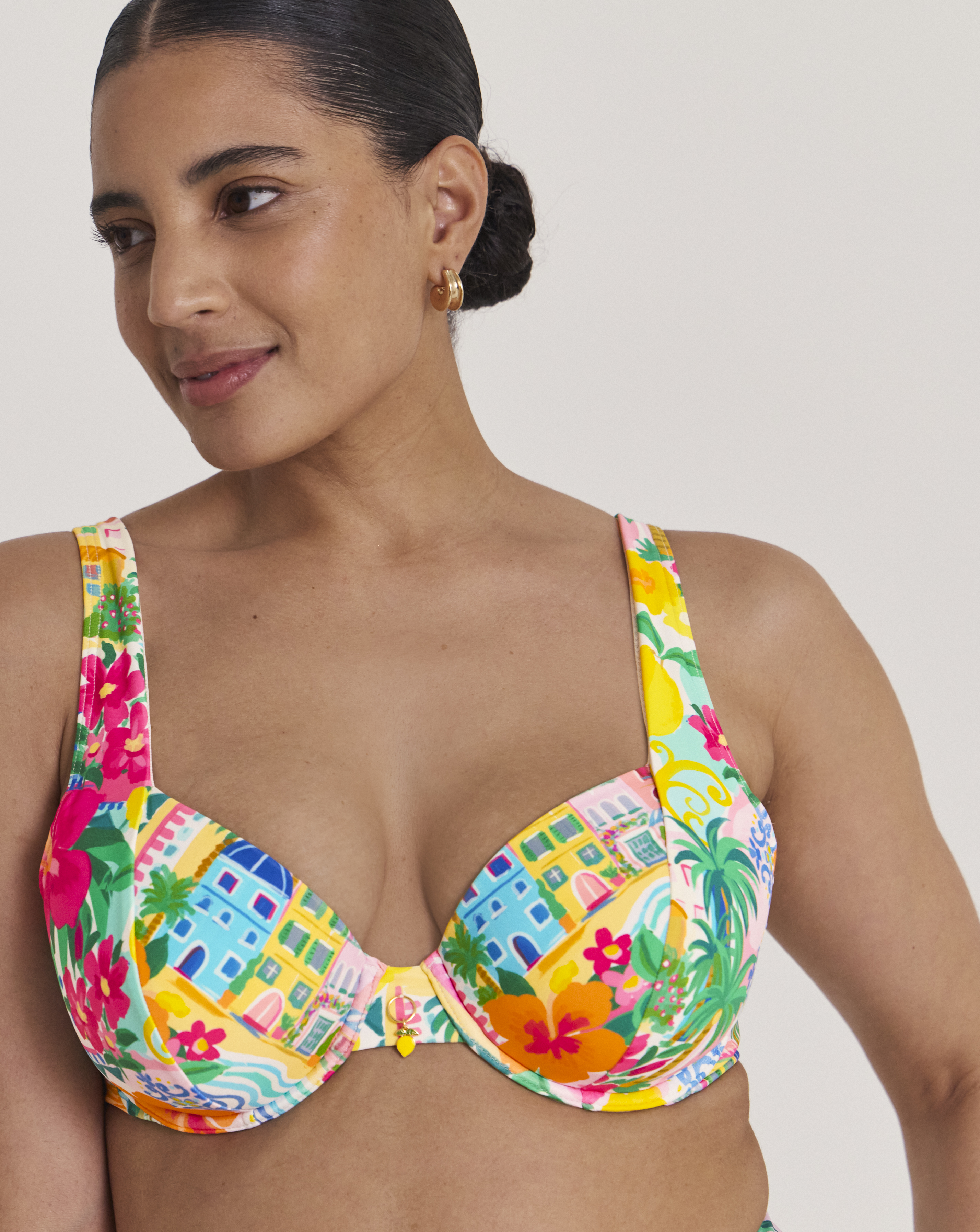Underwired Printed Bikini Top