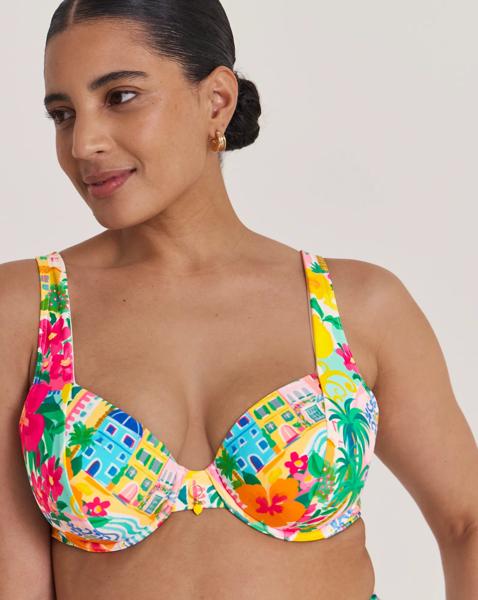 Underwired Printed Bikini Top