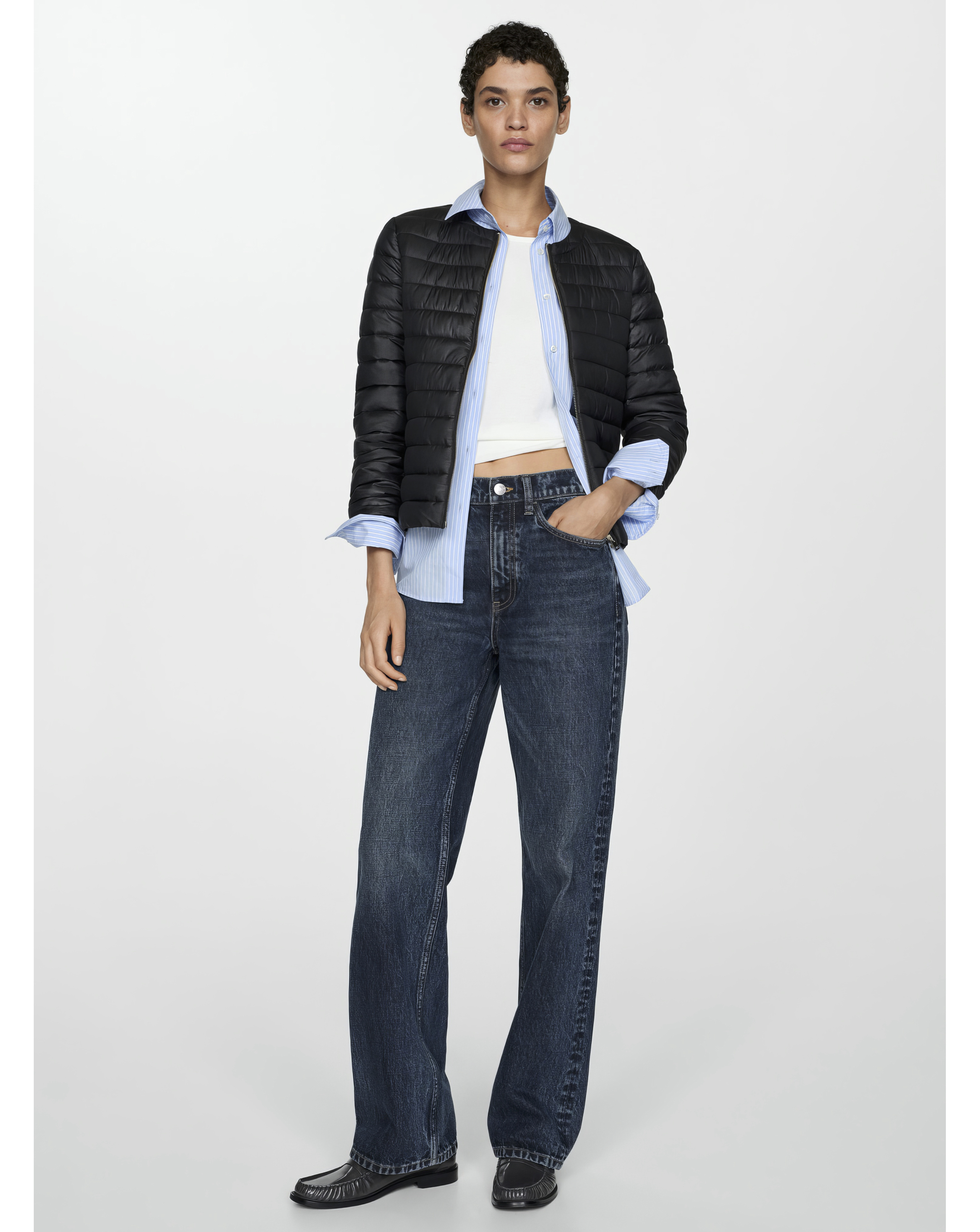 Mango Black Puffer Coat Blandi - Xxl