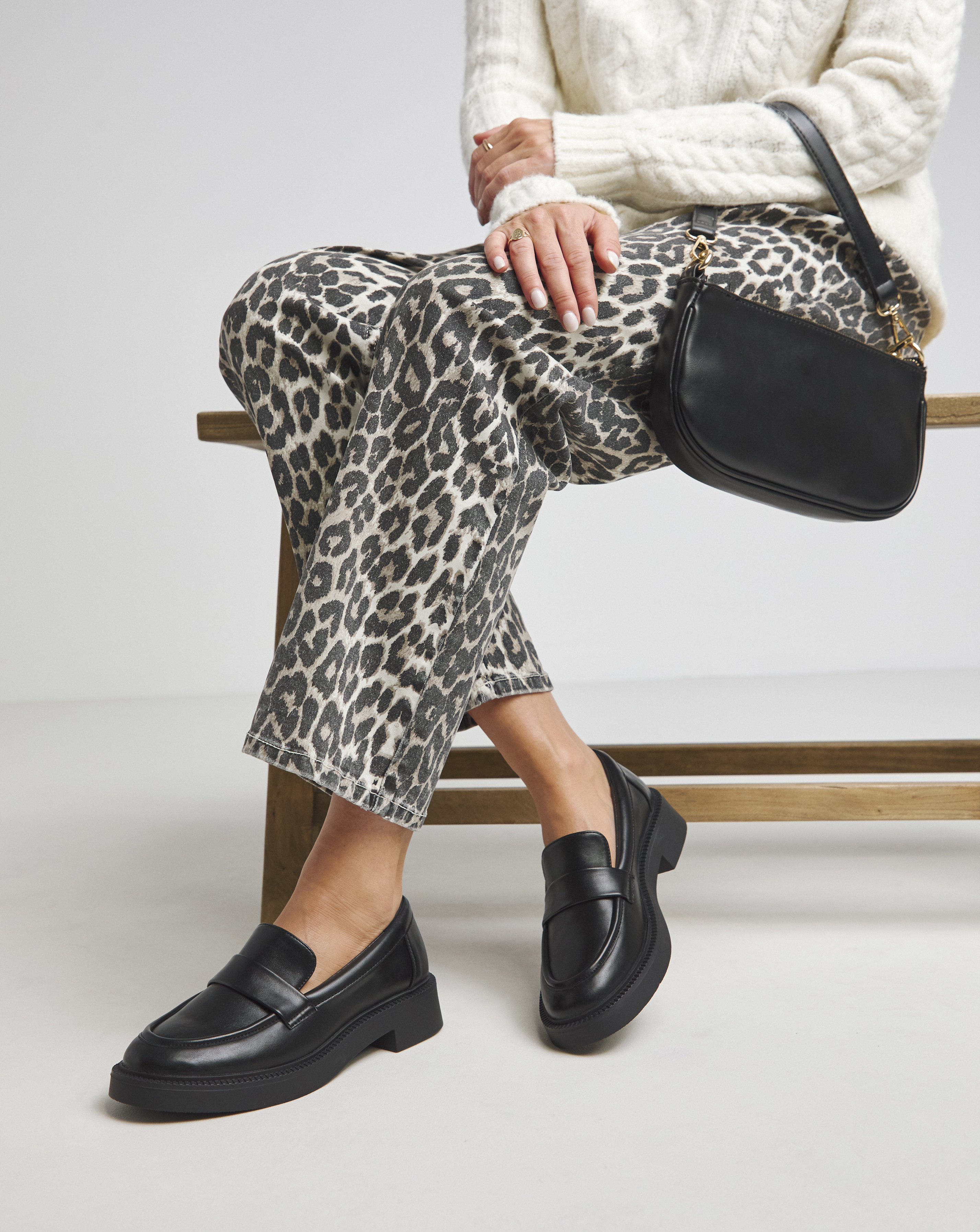 Plain Chunky Loafer Ex Wide