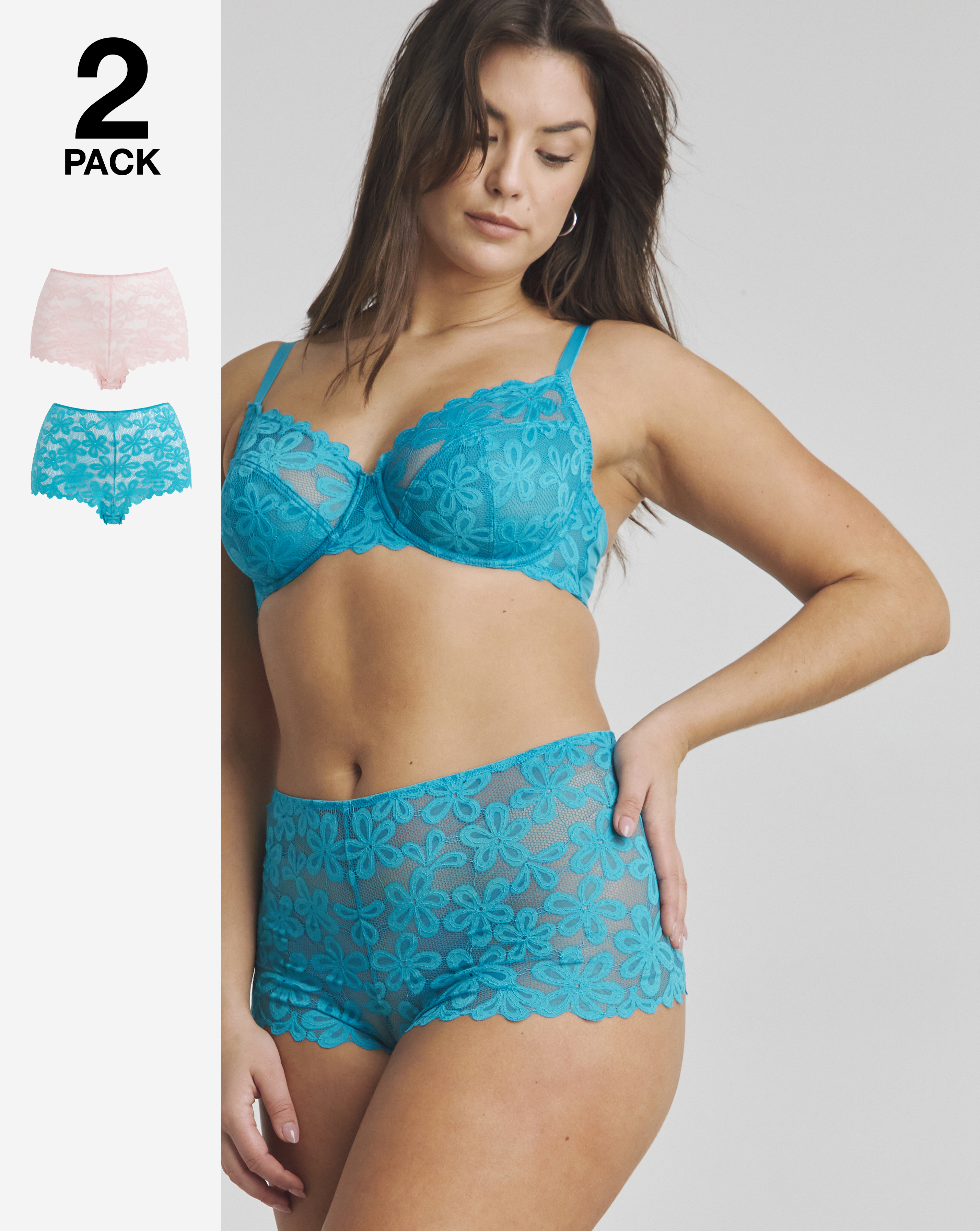 2 Pack Daisy Lace Shorts