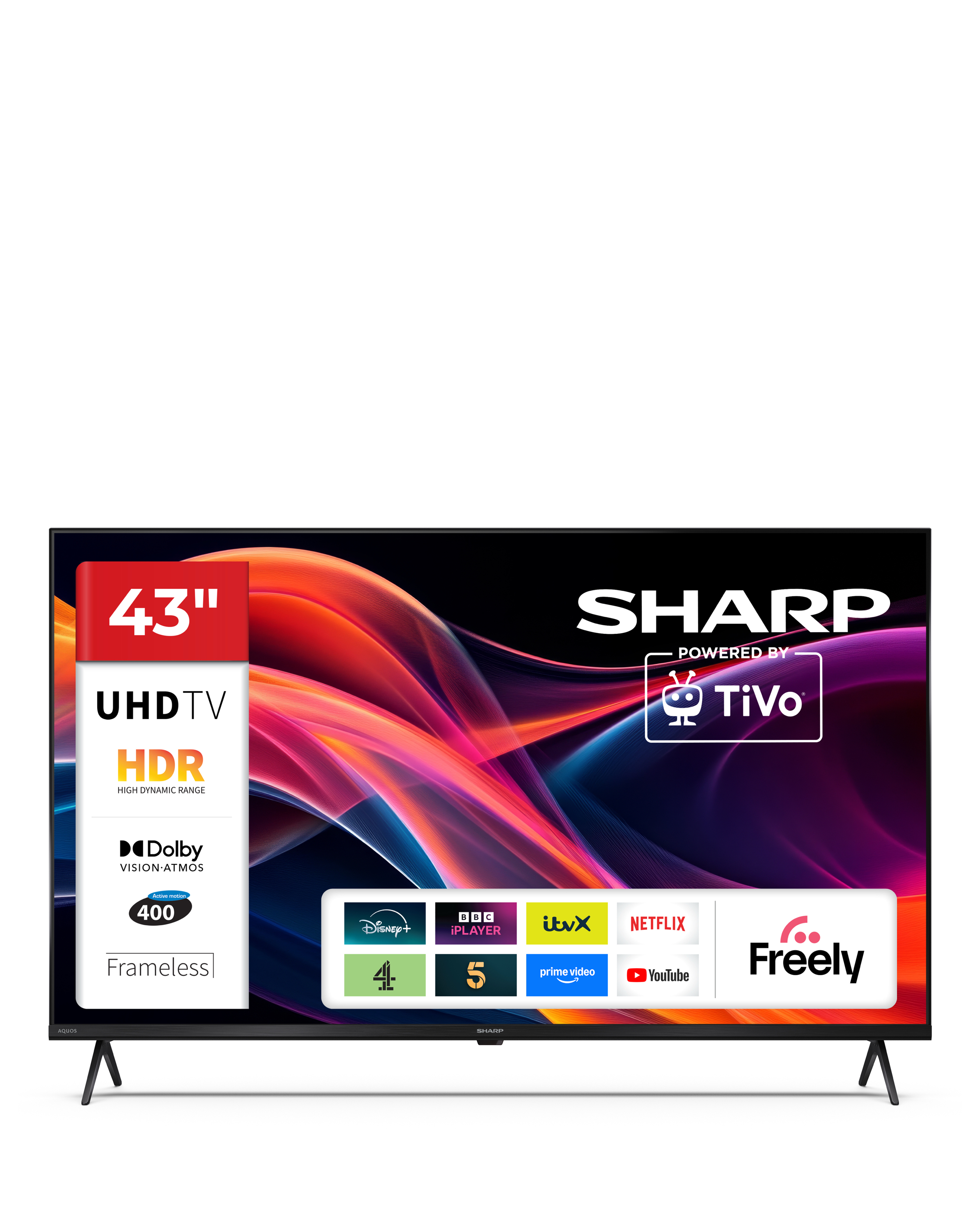 Sharp - Men's - UHD LED TV - 43in - Black