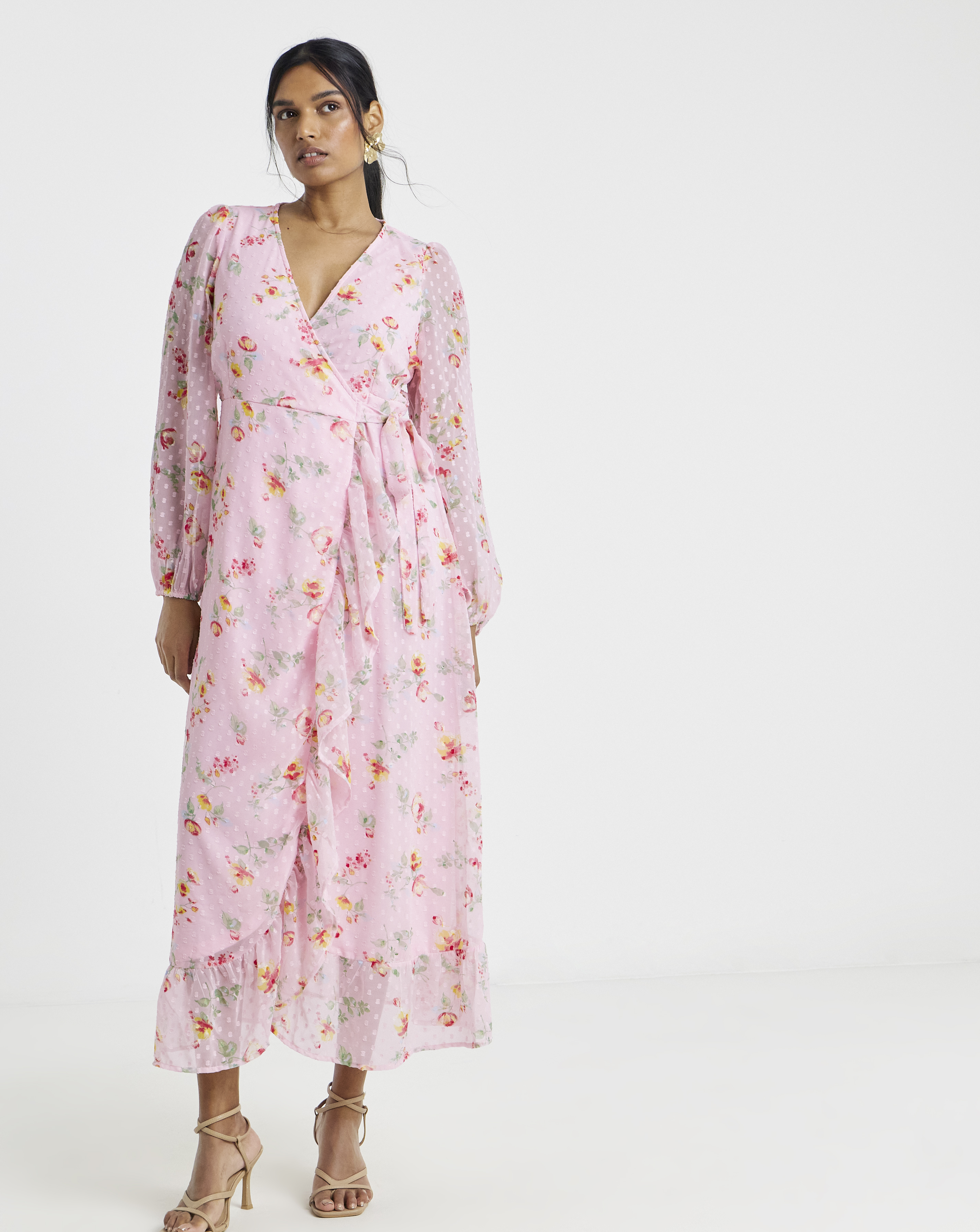 Vila L/S Ankle Wrap Dress