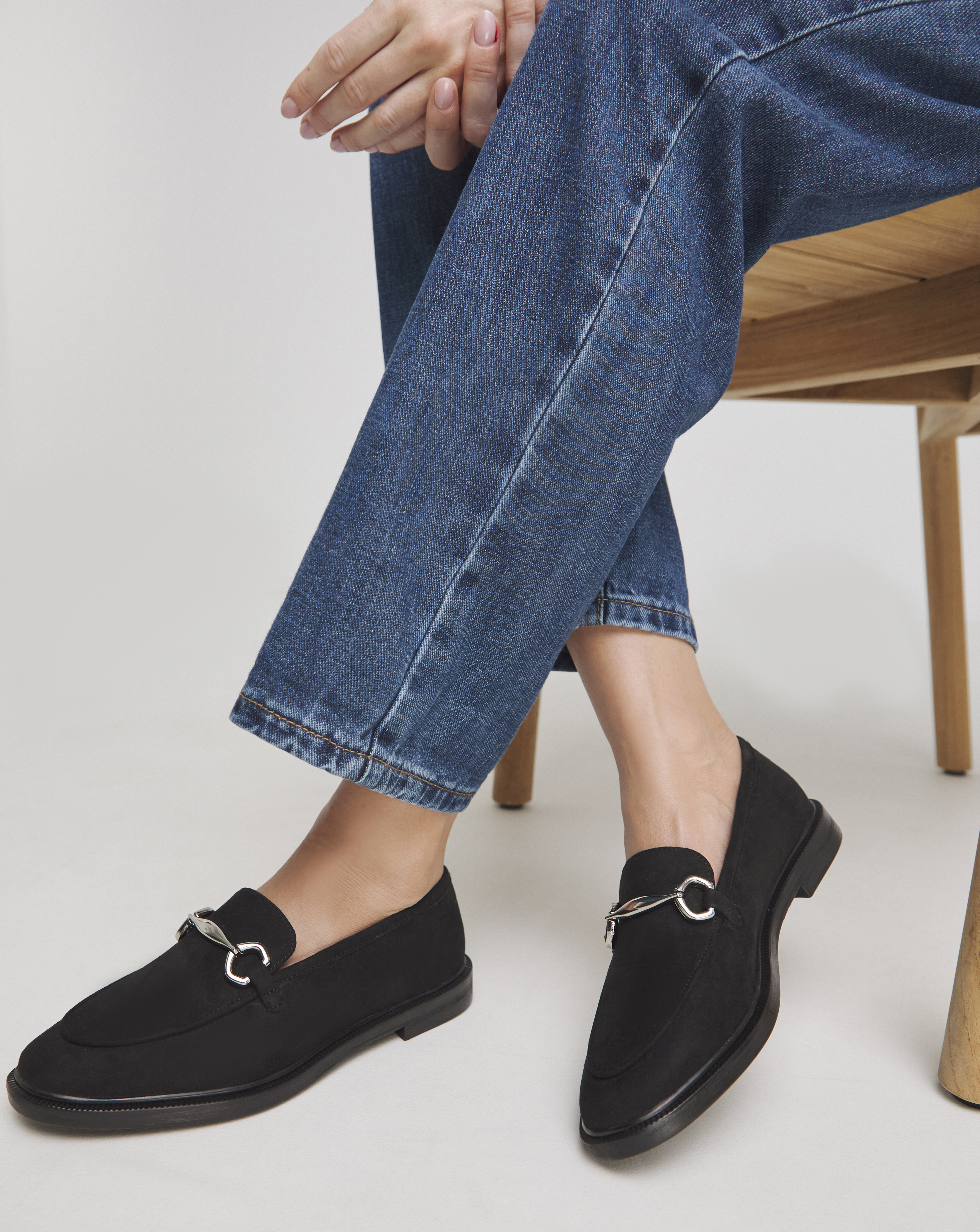 Classic Loafer With Metal Trim Ex Wide