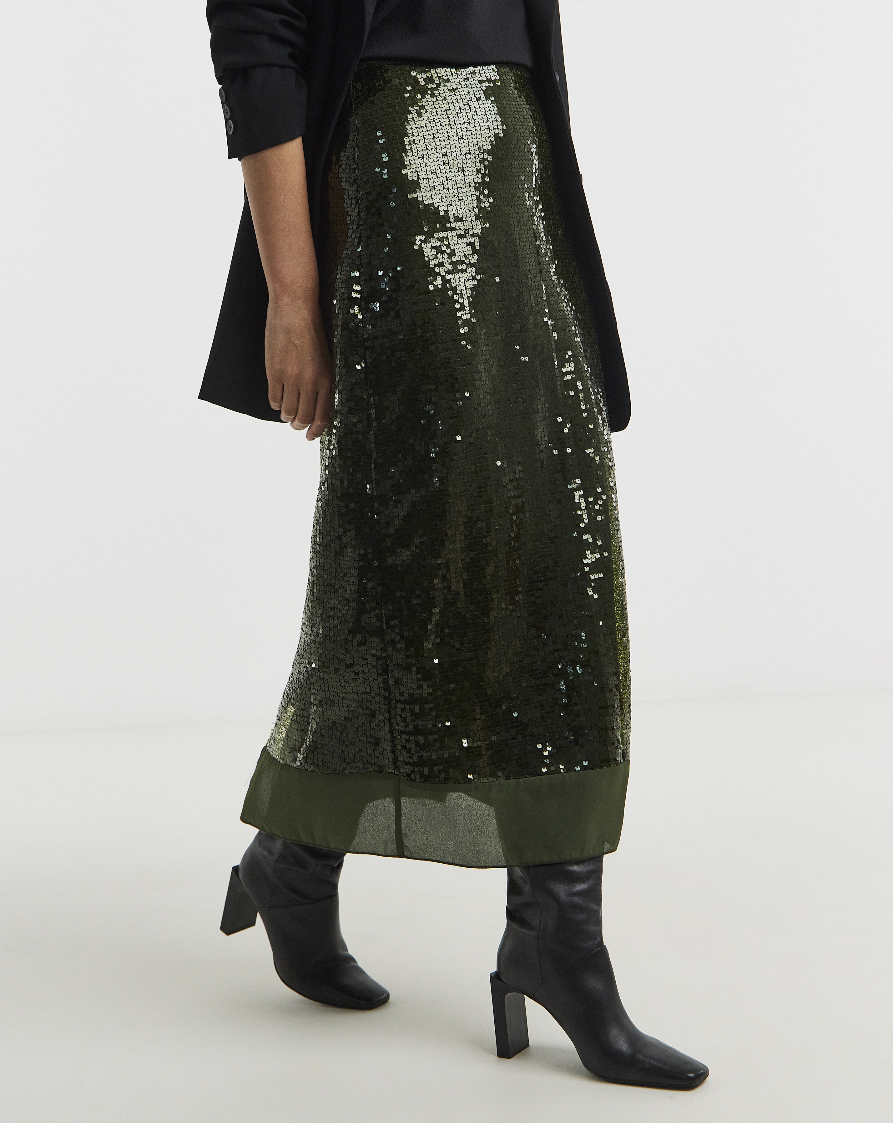 Sequin Column Skirt