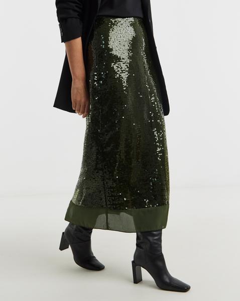 Sequin Column Skirt