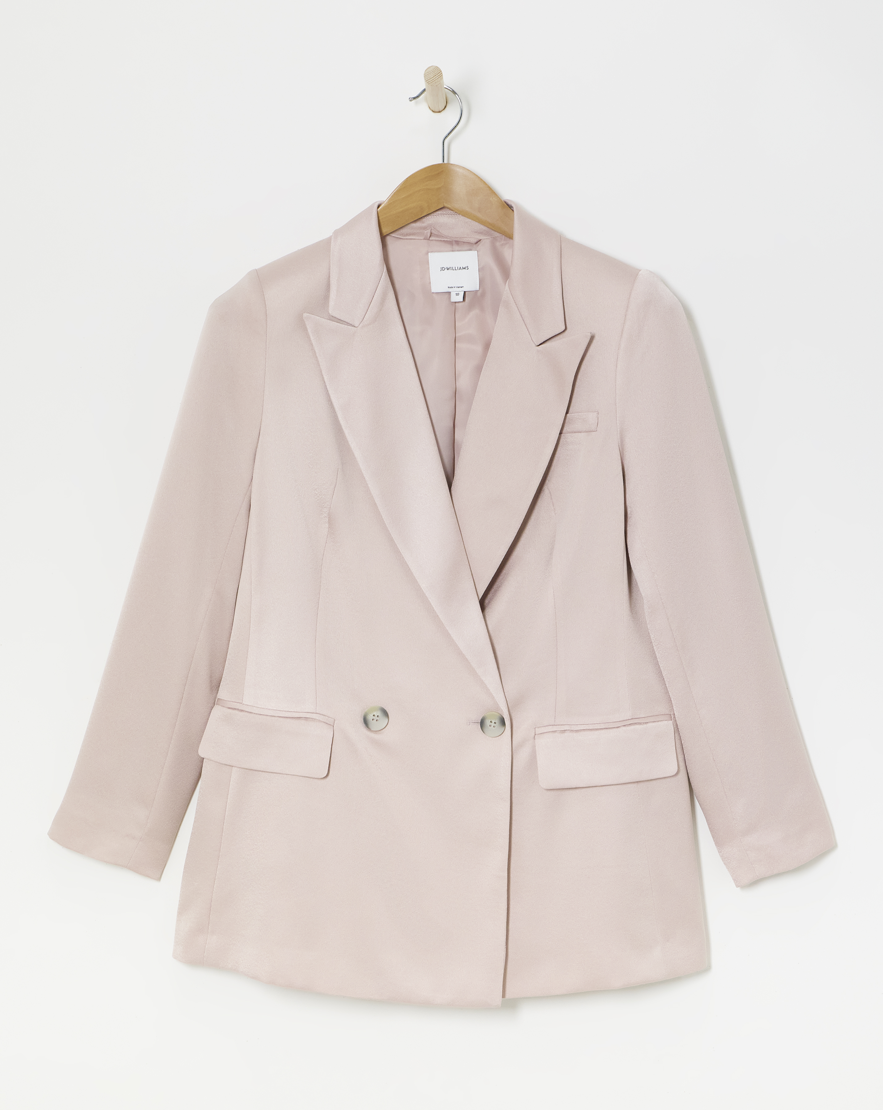 Satin Double Breasted Blazer