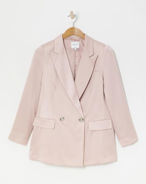 Satin Double Breasted Blazer