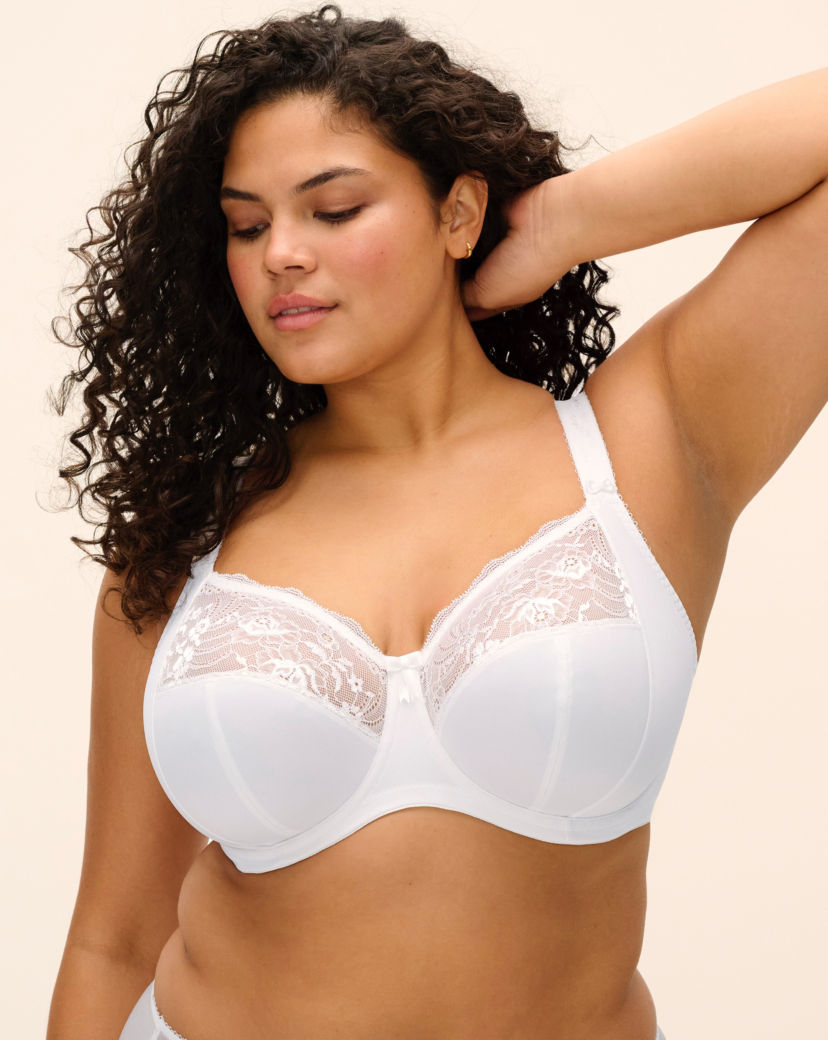Elomi DD+ Morgan Full Cup Wired Bra In White | UK Size 42FF Women's