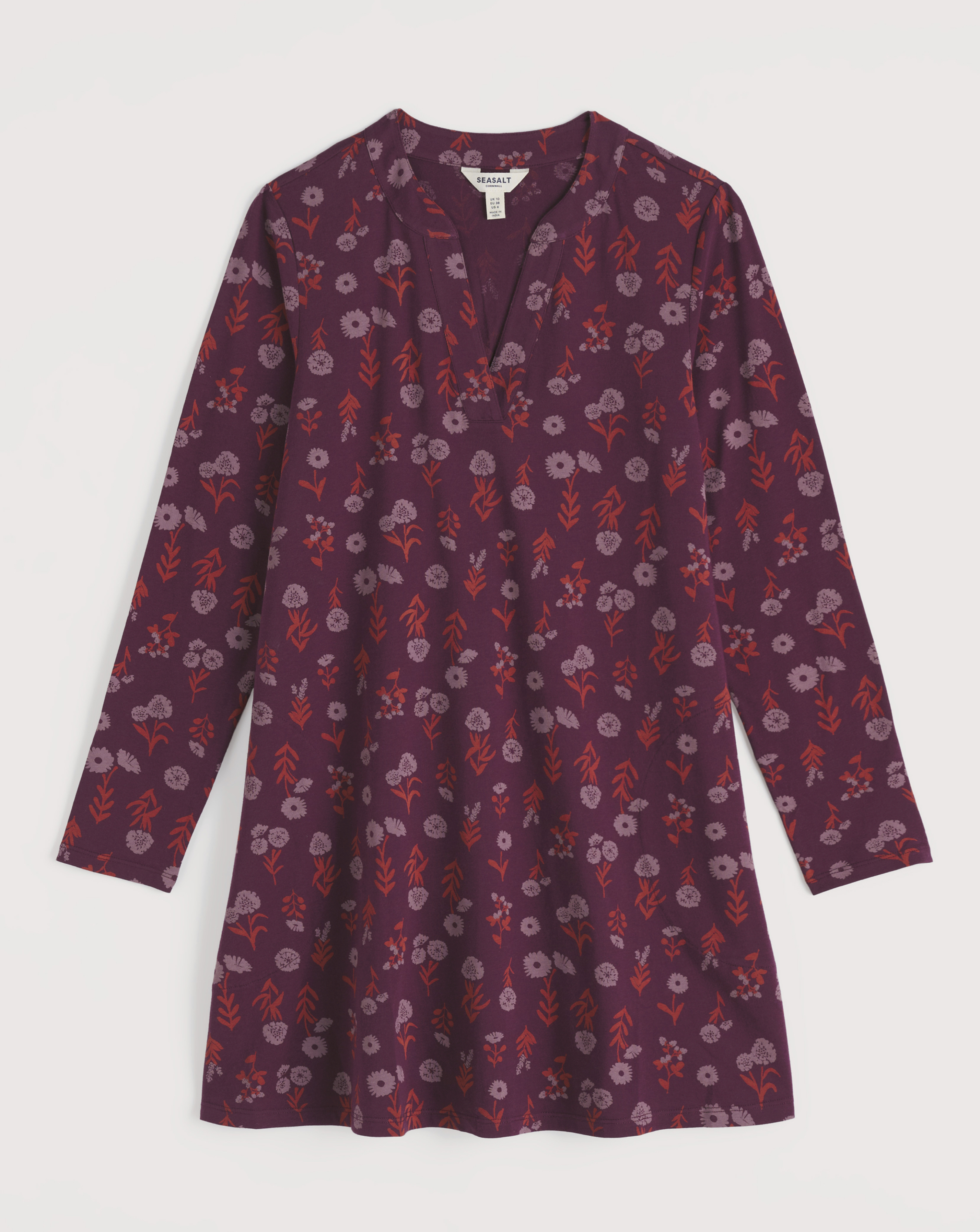Seasalt Cornwall Wreathe Tunic Purple Multi-Coloured - Seasalt - Size8