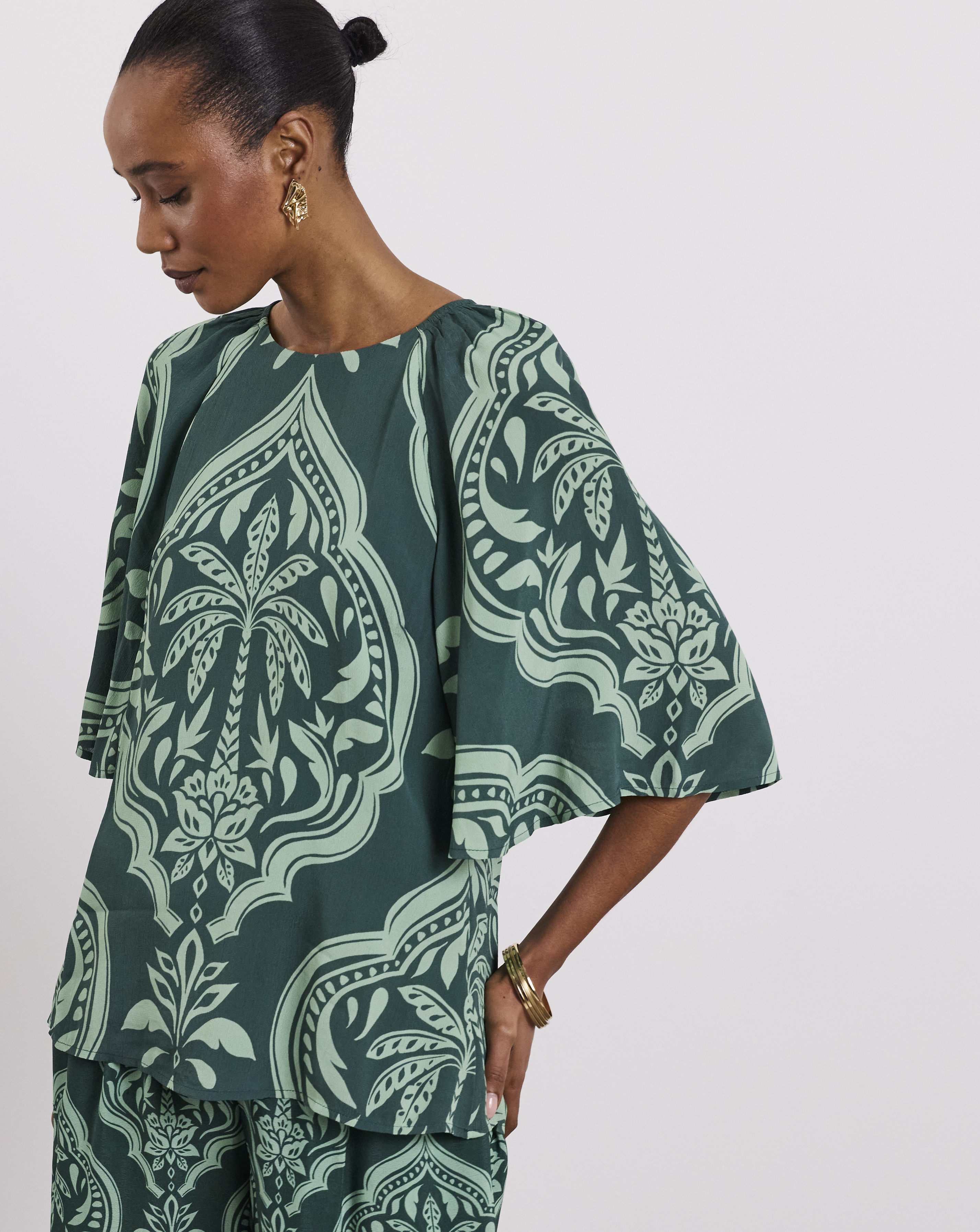 Joanna Hope Printed Blouse